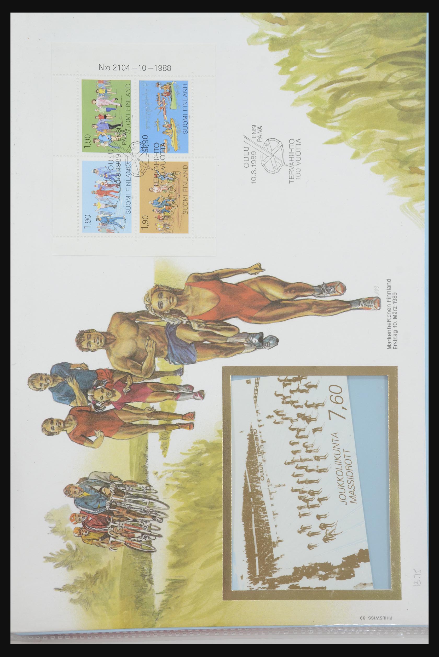 31915 436 - 31915 Western Europe souvenir sheets and stamp booklets on FDC.
