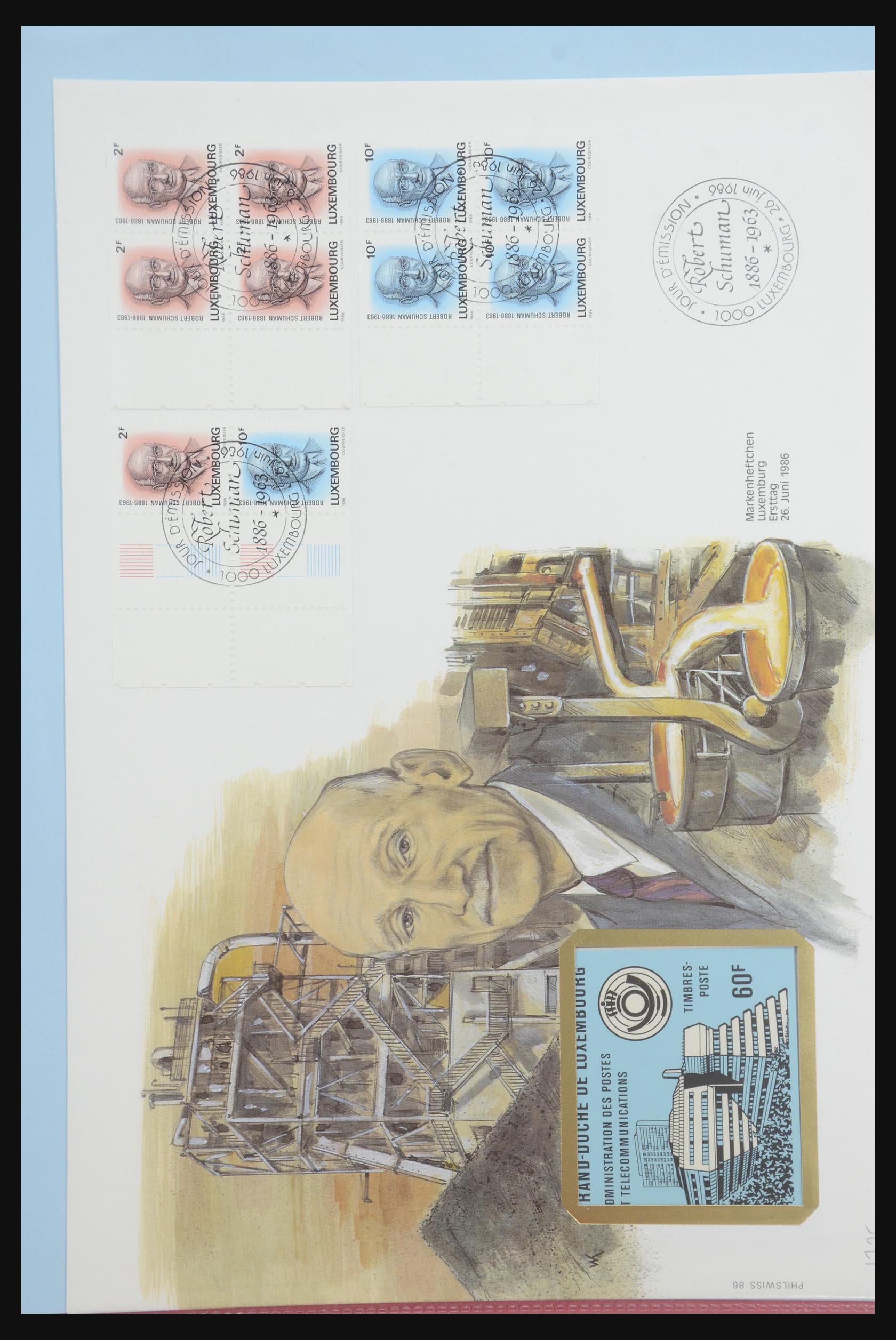 31915 443 - 31915 Western Europe souvenir sheets and stamp booklets on FDC.