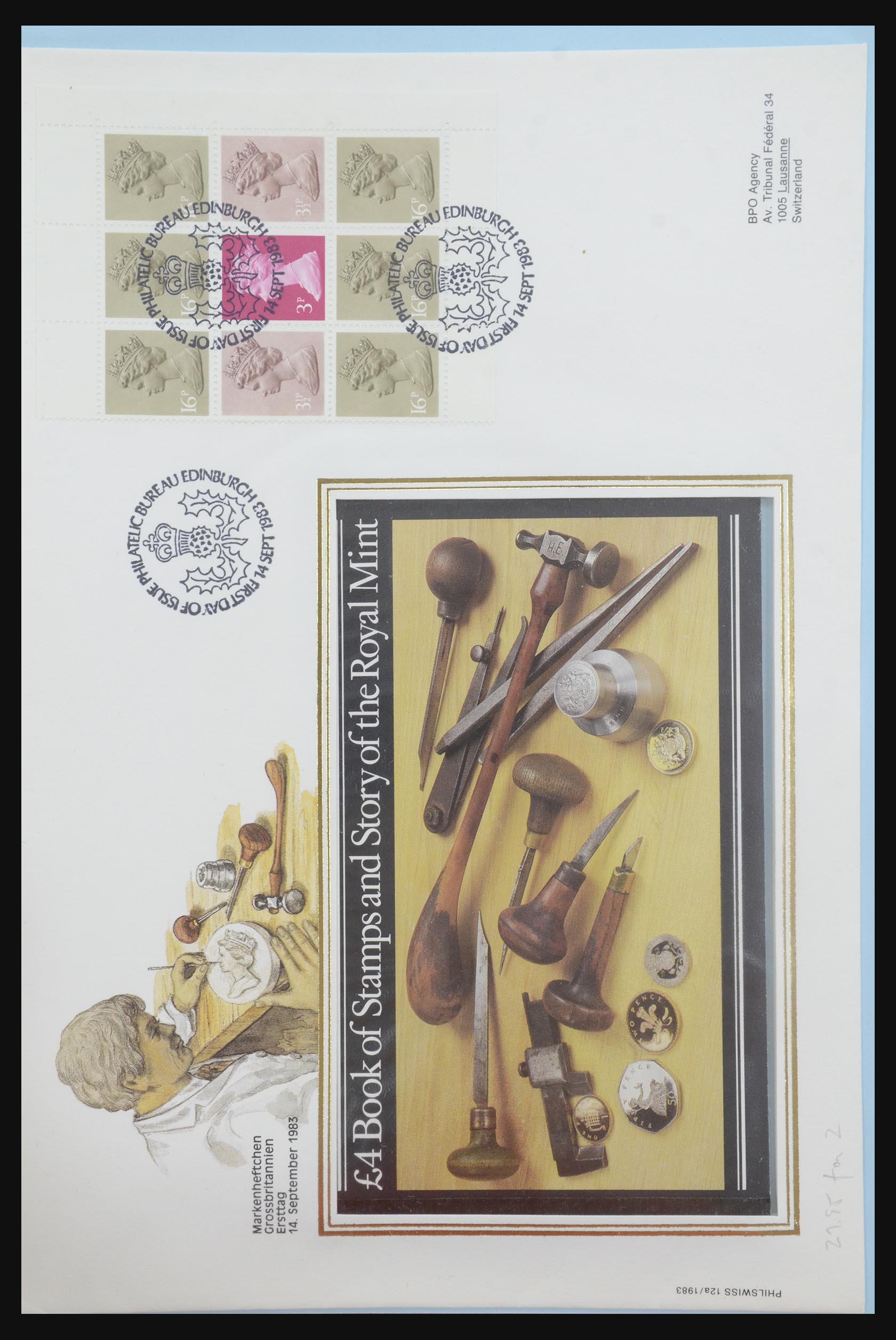 31915 447 - 31915 Western Europe souvenir sheets and stamp booklets on FDC.