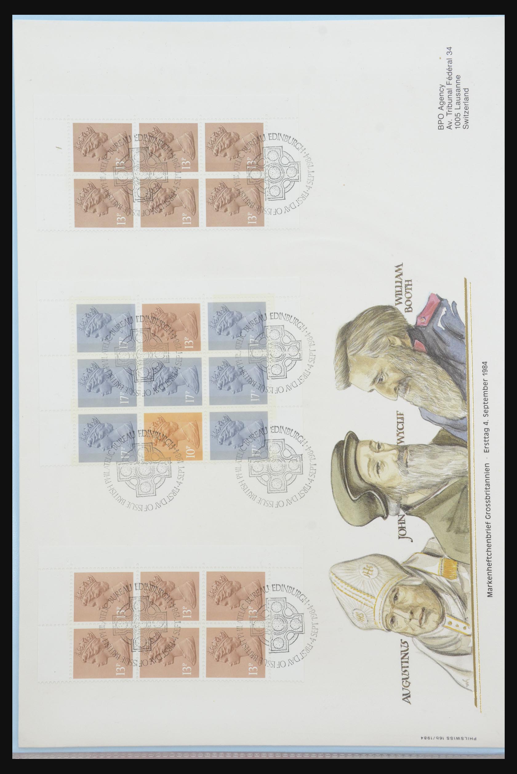 31915 450 - 31915 Western Europe souvenir sheets and stamp booklets on FDC.