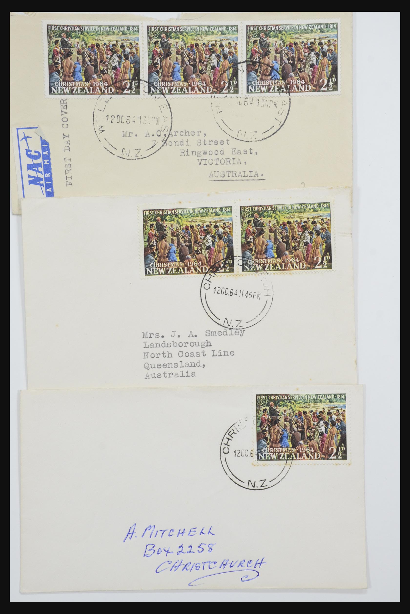 31951 006 - 31951 Nieuw Zeeland FDC's ca. 1960-1970.