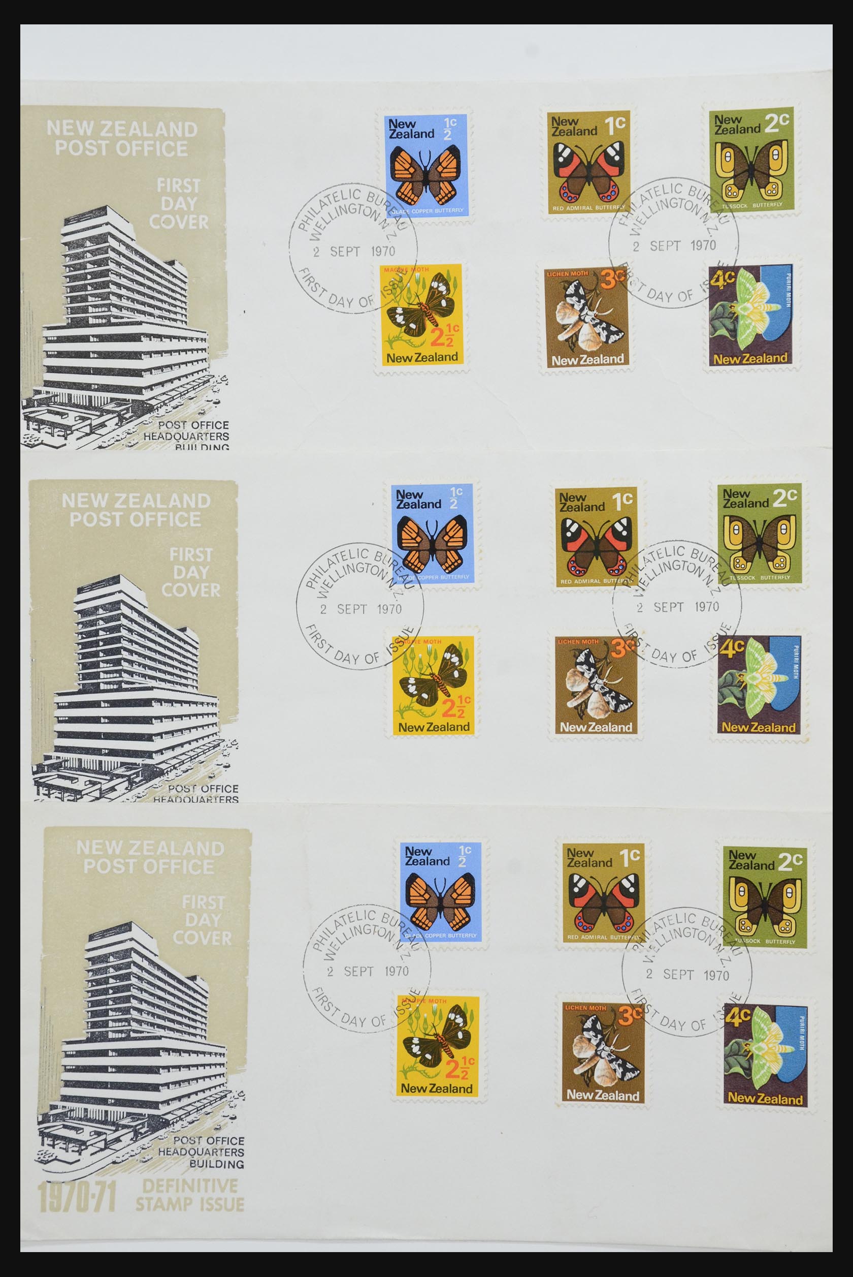 31951 015 - 31951 Nieuw Zeeland FDC's ca. 1960-1970.
