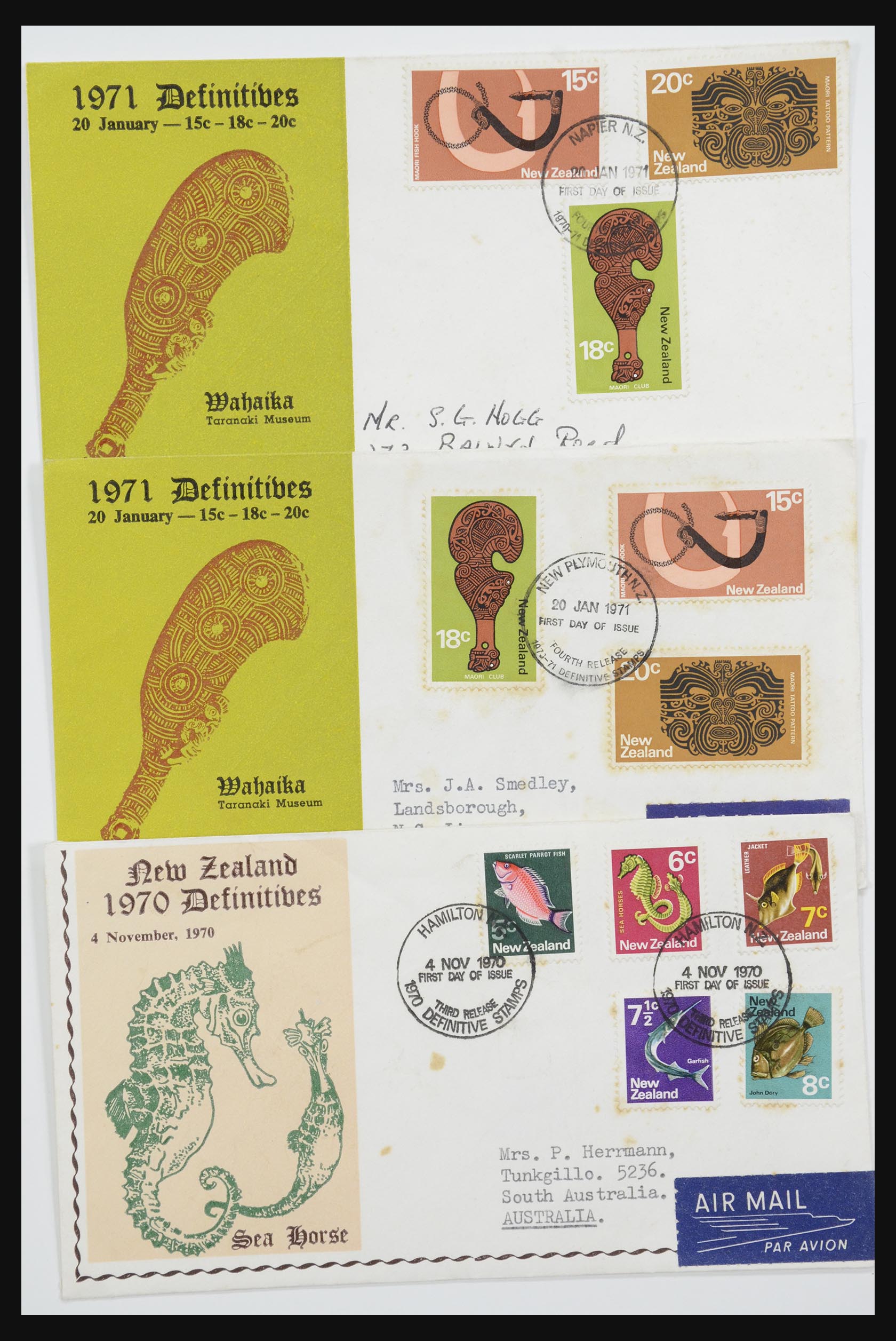 31951 027 - 31951 Nieuw Zeeland FDC's ca. 1960-1970.