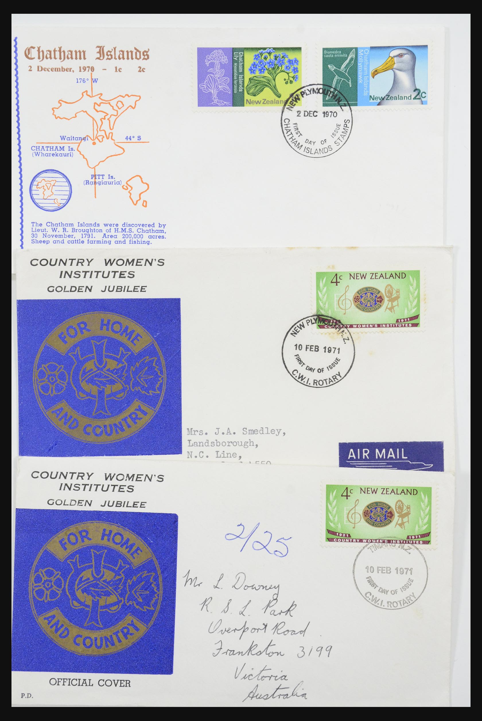 31951 034 - 31951 Nieuw Zeeland FDC's ca. 1960-1970.