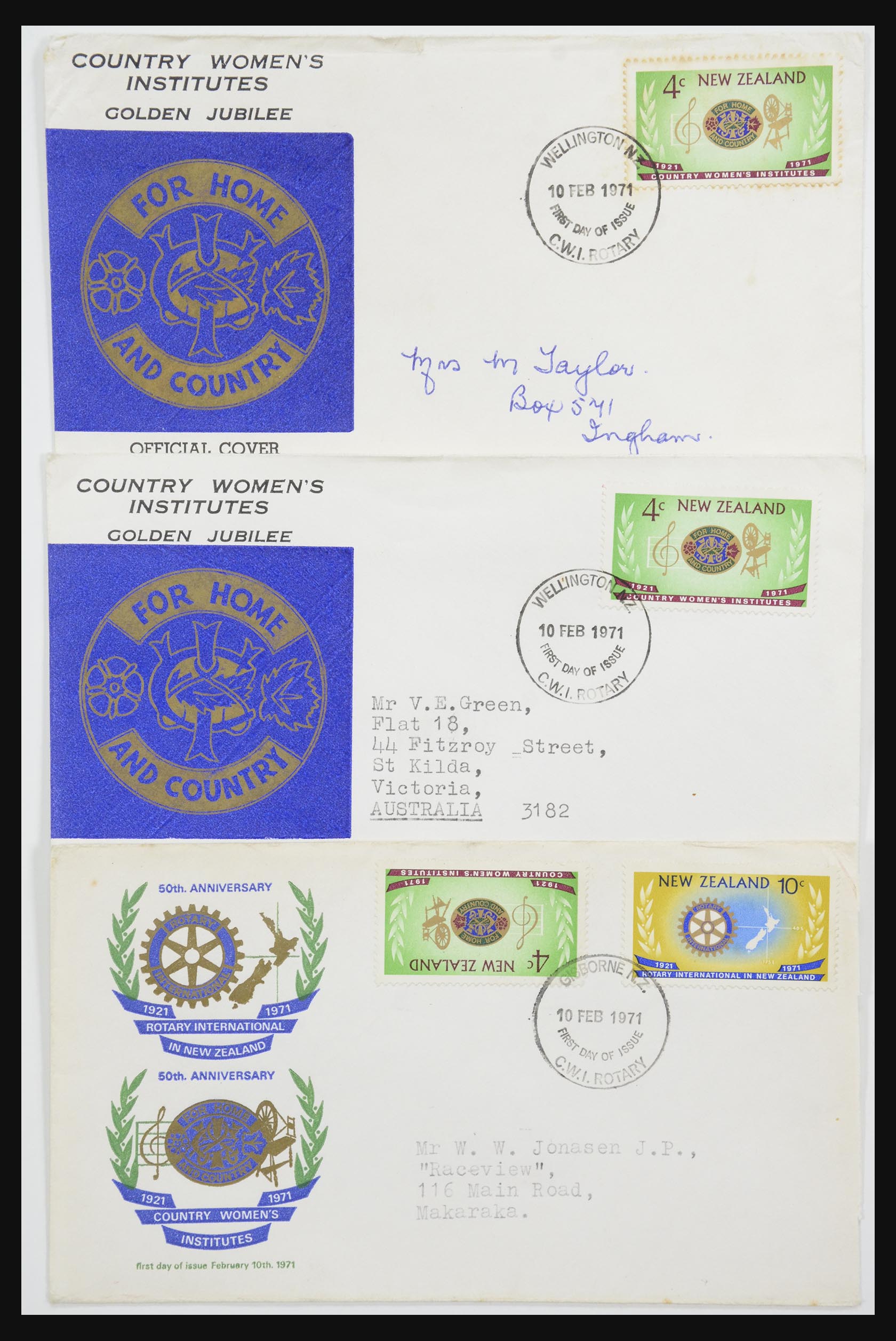 31951 035 - 31951 Nieuw Zeeland FDC's ca. 1960-1970.