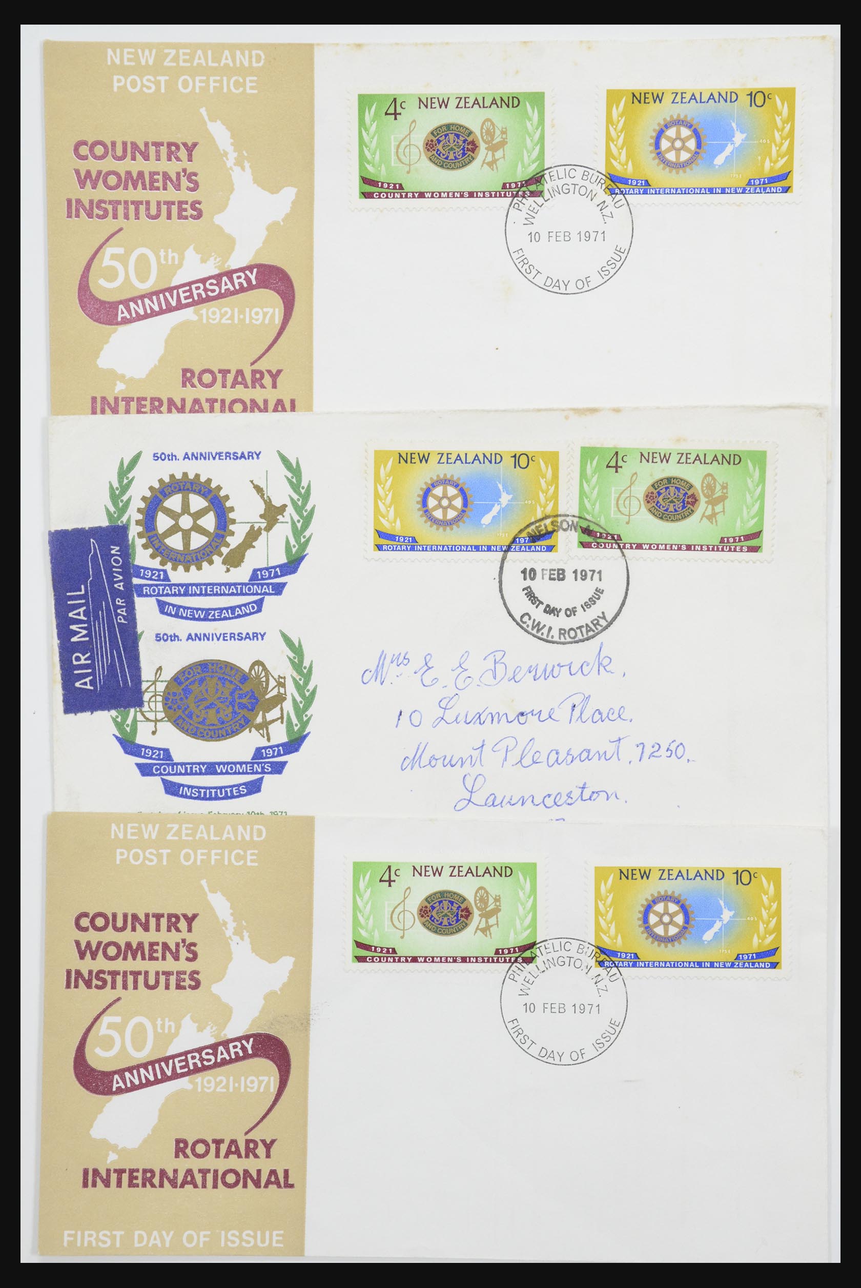 31951 036 - 31951 Nieuw Zeeland FDC's ca. 1960-1970.