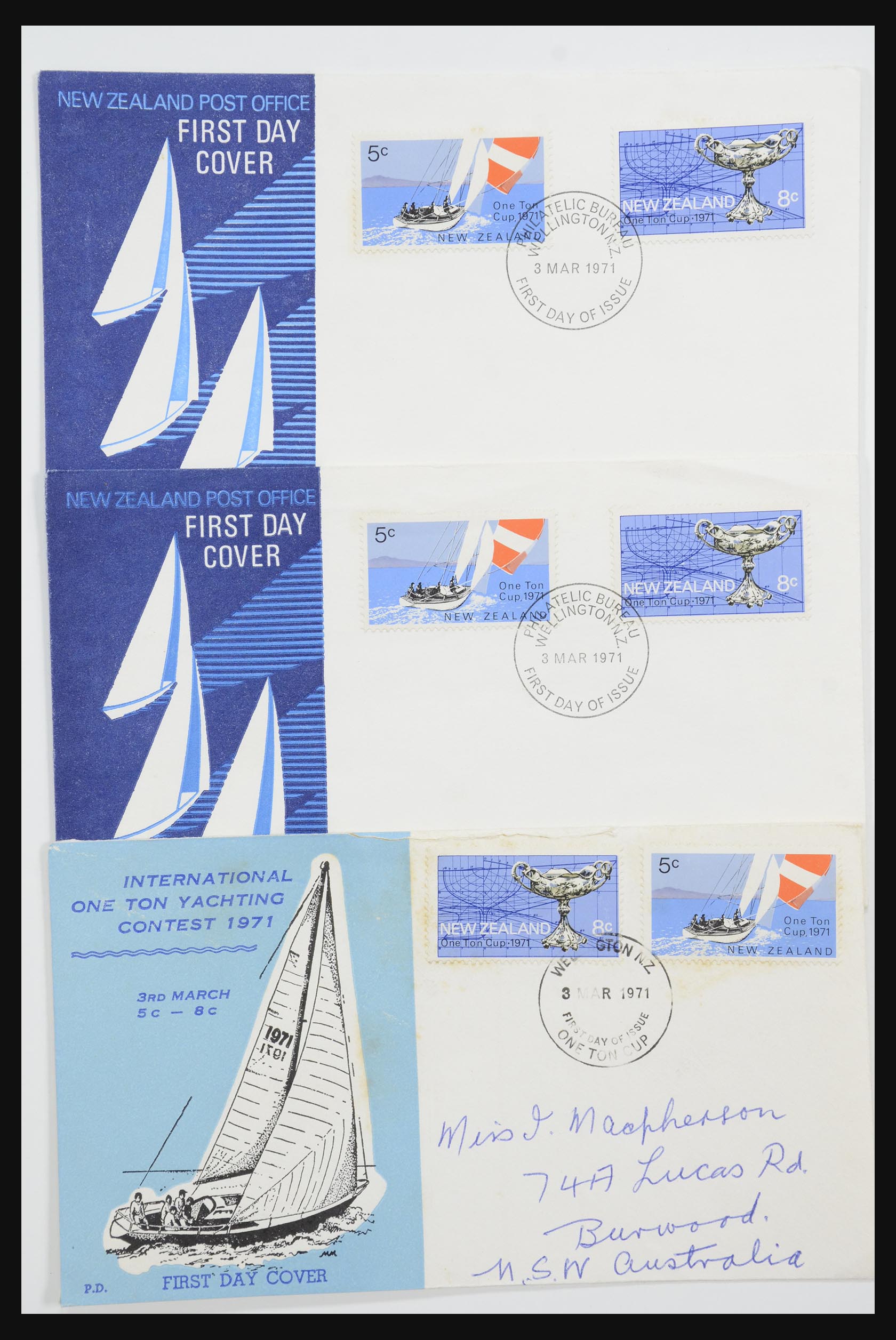 31951 040 - 31951 Nieuw Zeeland FDC's ca. 1960-1970.