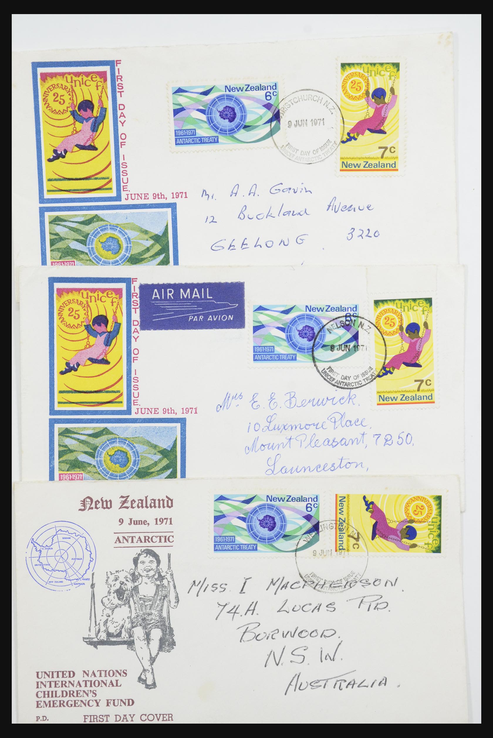 31951 045 - 31951 Nieuw Zeeland FDC's ca. 1960-1970.