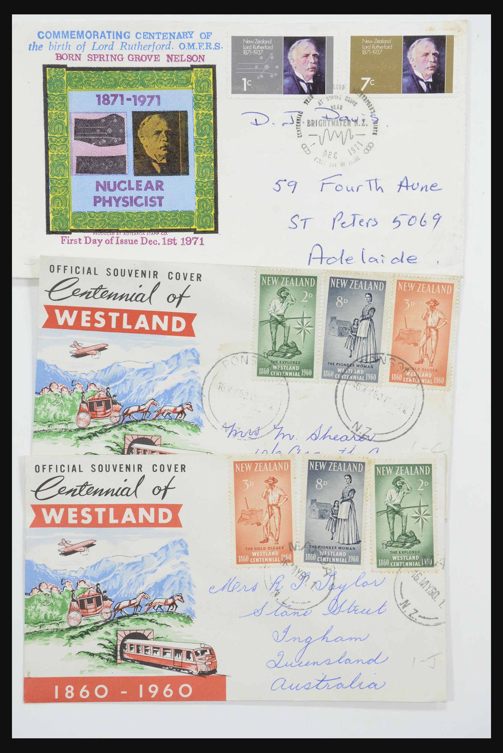 31951 051 - 31951 Nieuw Zeeland FDC's ca. 1960-1970.