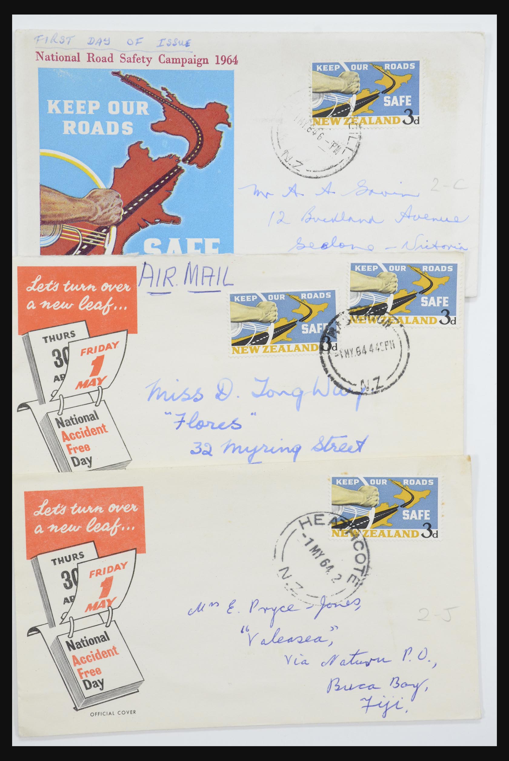 31951 067 - 31951 Nieuw Zeeland FDC's ca. 1960-1970.