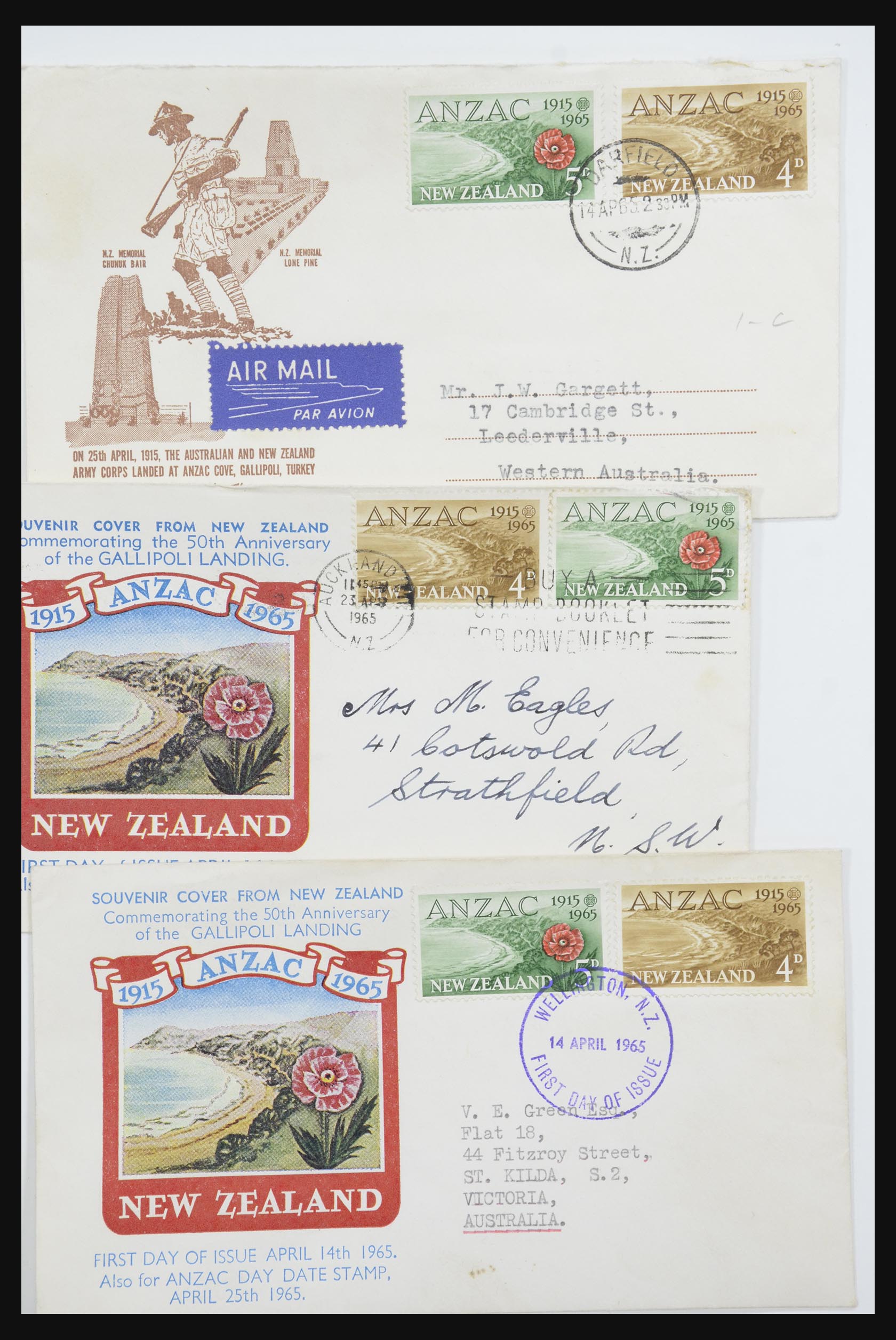 31951 073 - 31951 Nieuw Zeeland FDC's ca. 1960-1970.