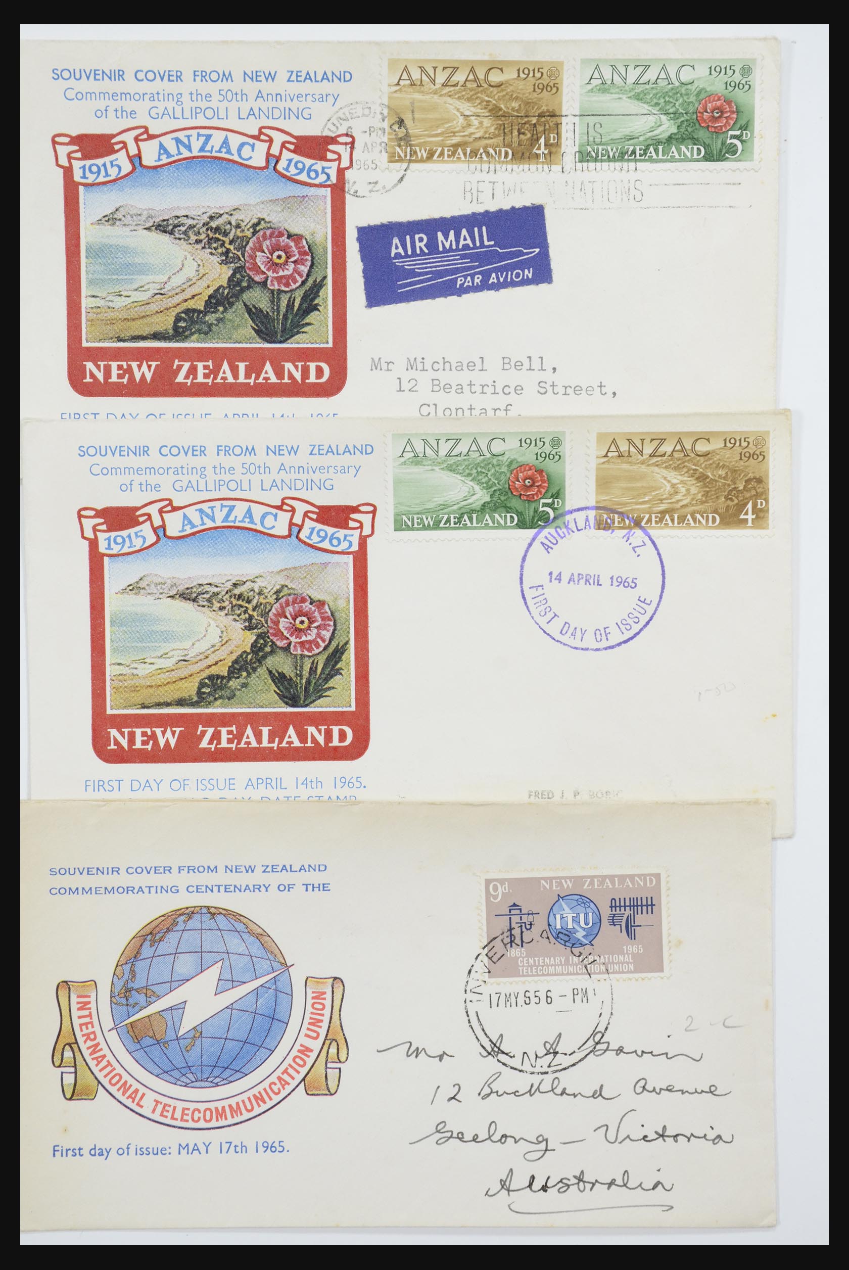 31951 074 - 31951 Nieuw Zeeland FDC's ca. 1960-1970.