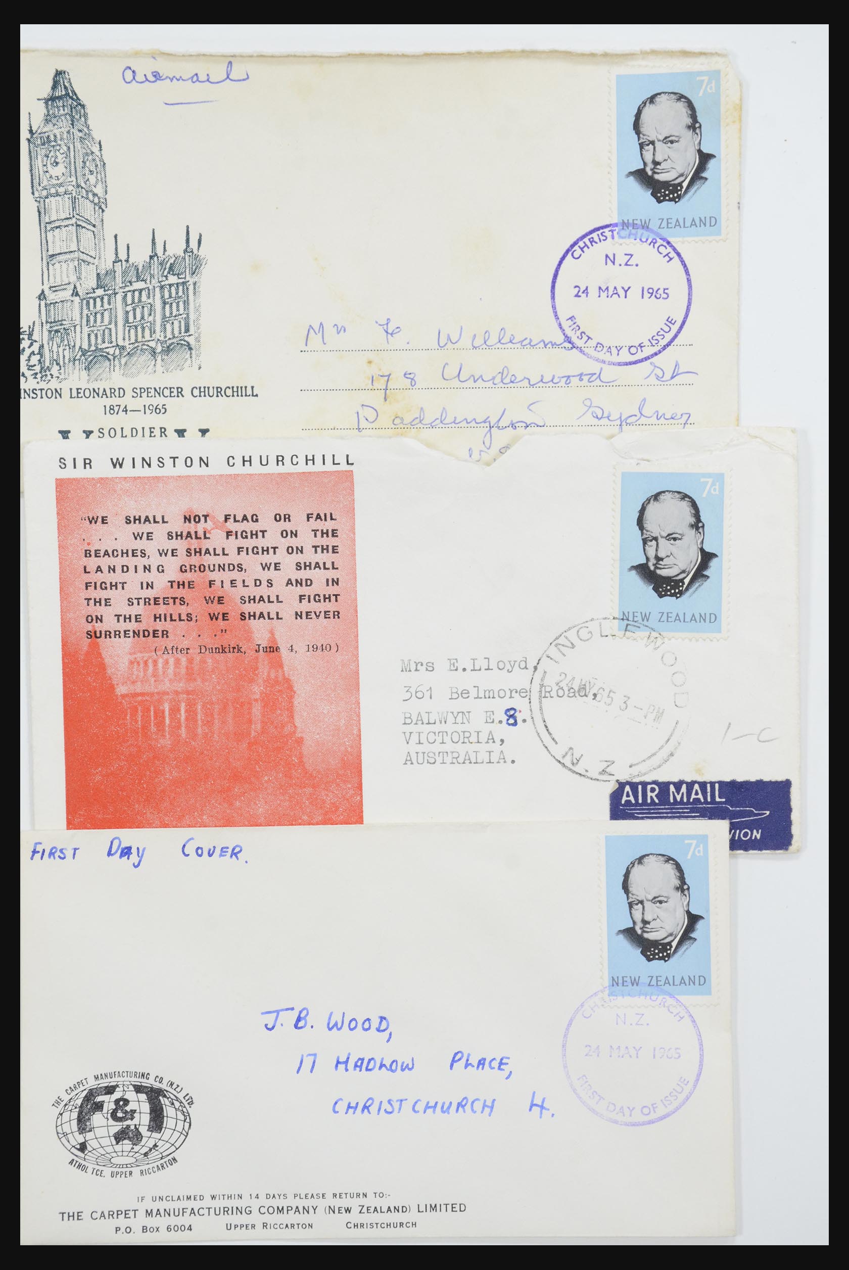 31951 078 - 31951 Nieuw Zeeland FDC's ca. 1960-1970.