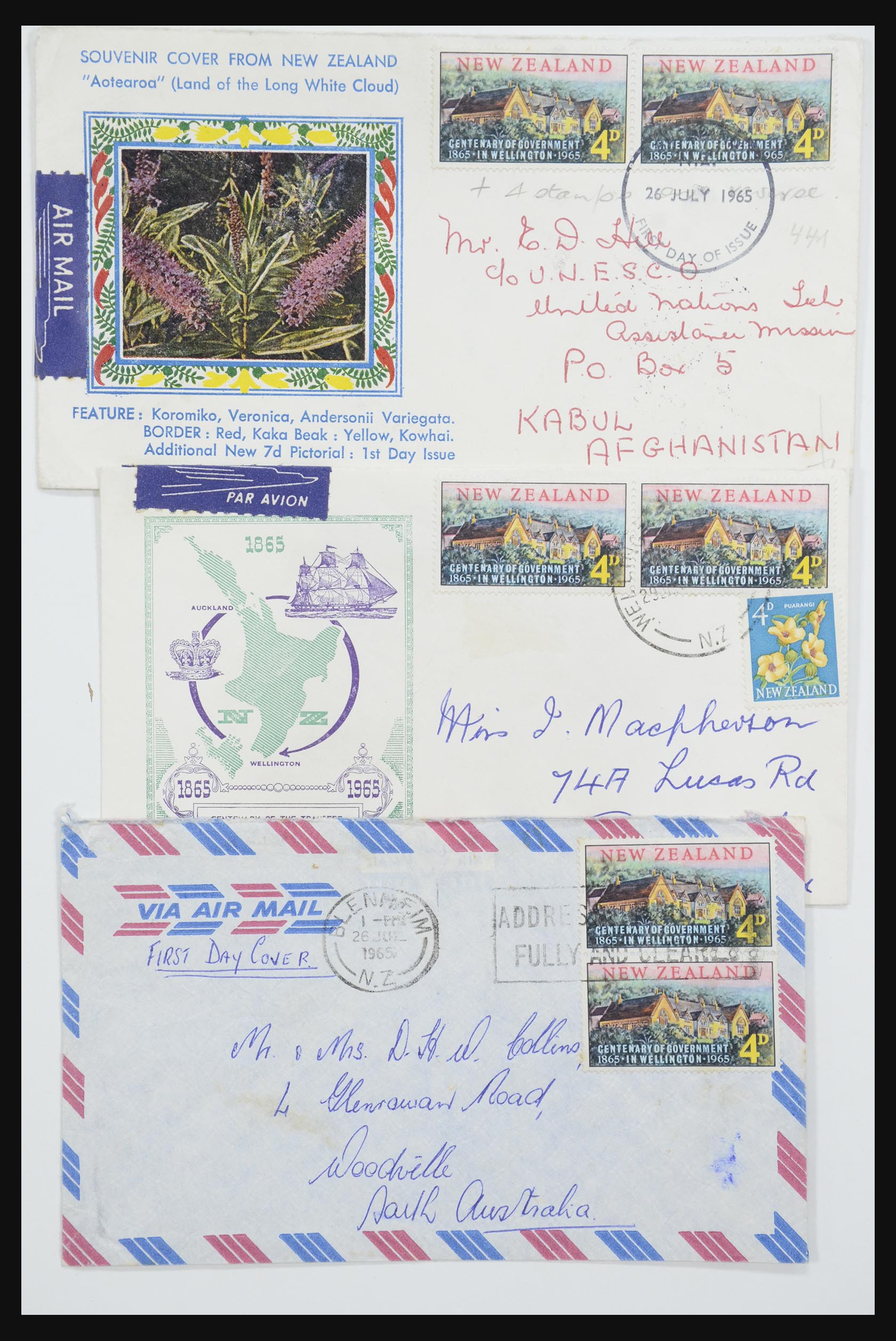 31951 082 - 31951 Nieuw Zeeland FDC's ca. 1960-1970.