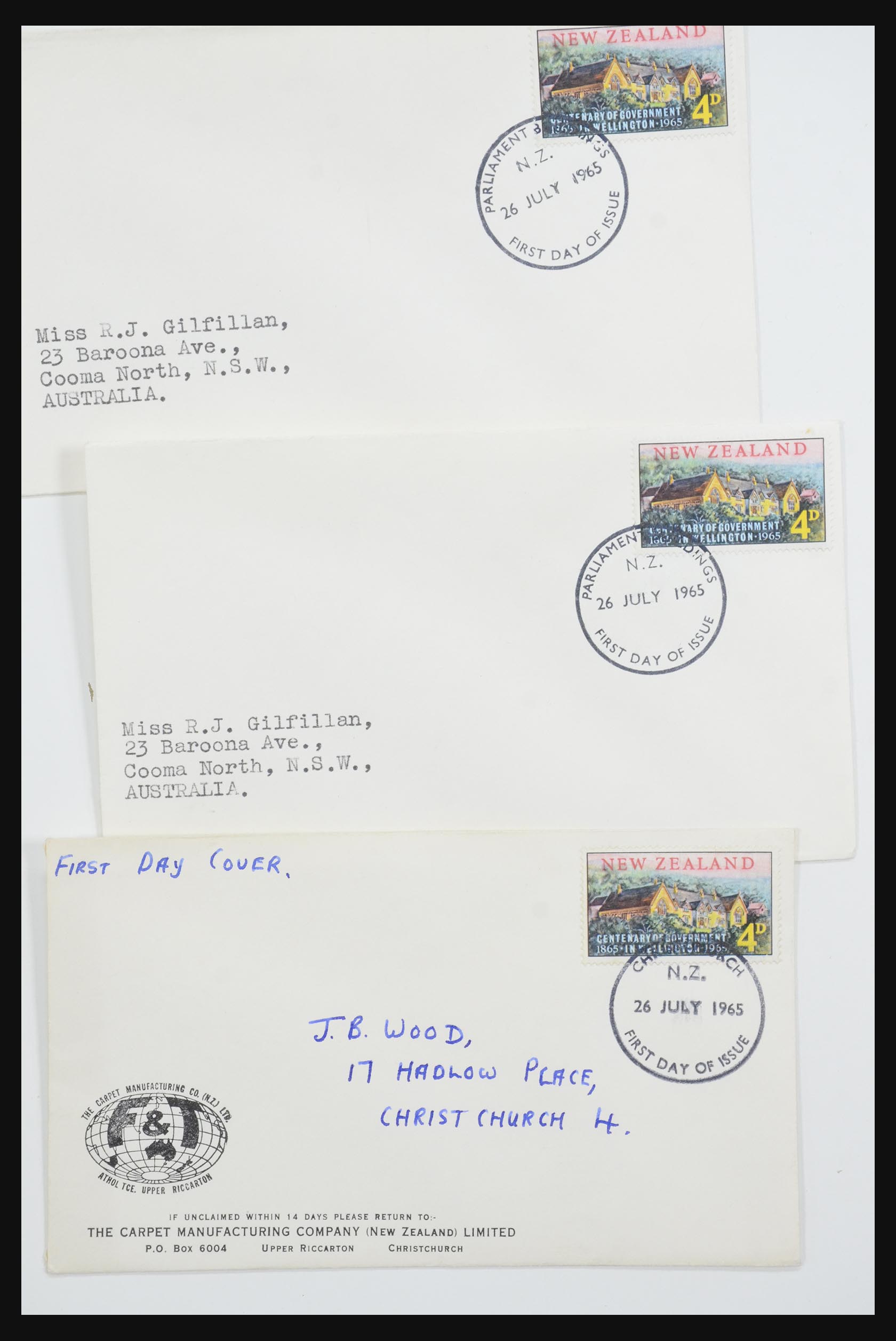 31951 084 - 31951 New Zealand FDC's ca. 1960-1970.