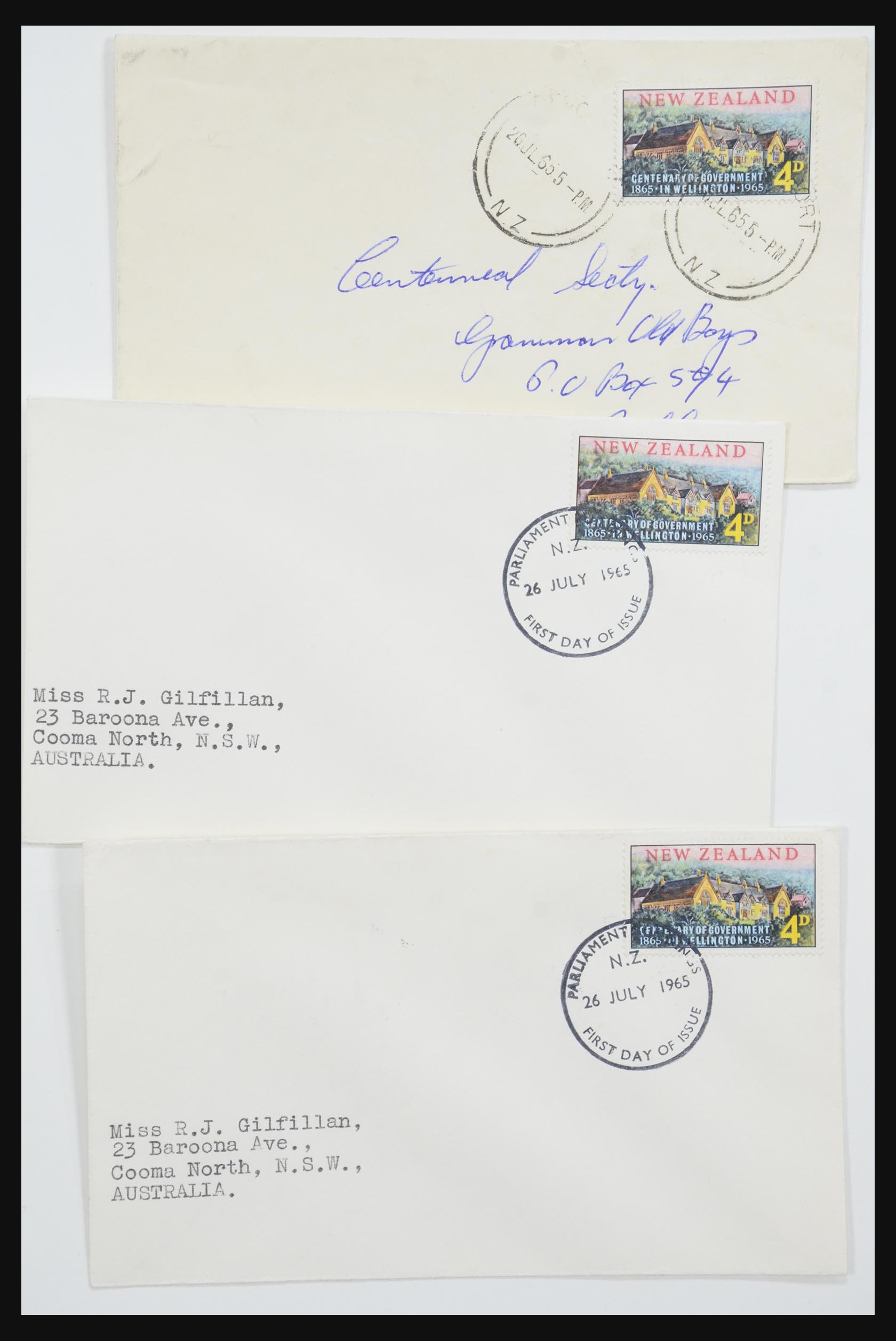 31951 085 - 31951 Nieuw Zeeland FDC's ca. 1960-1970.