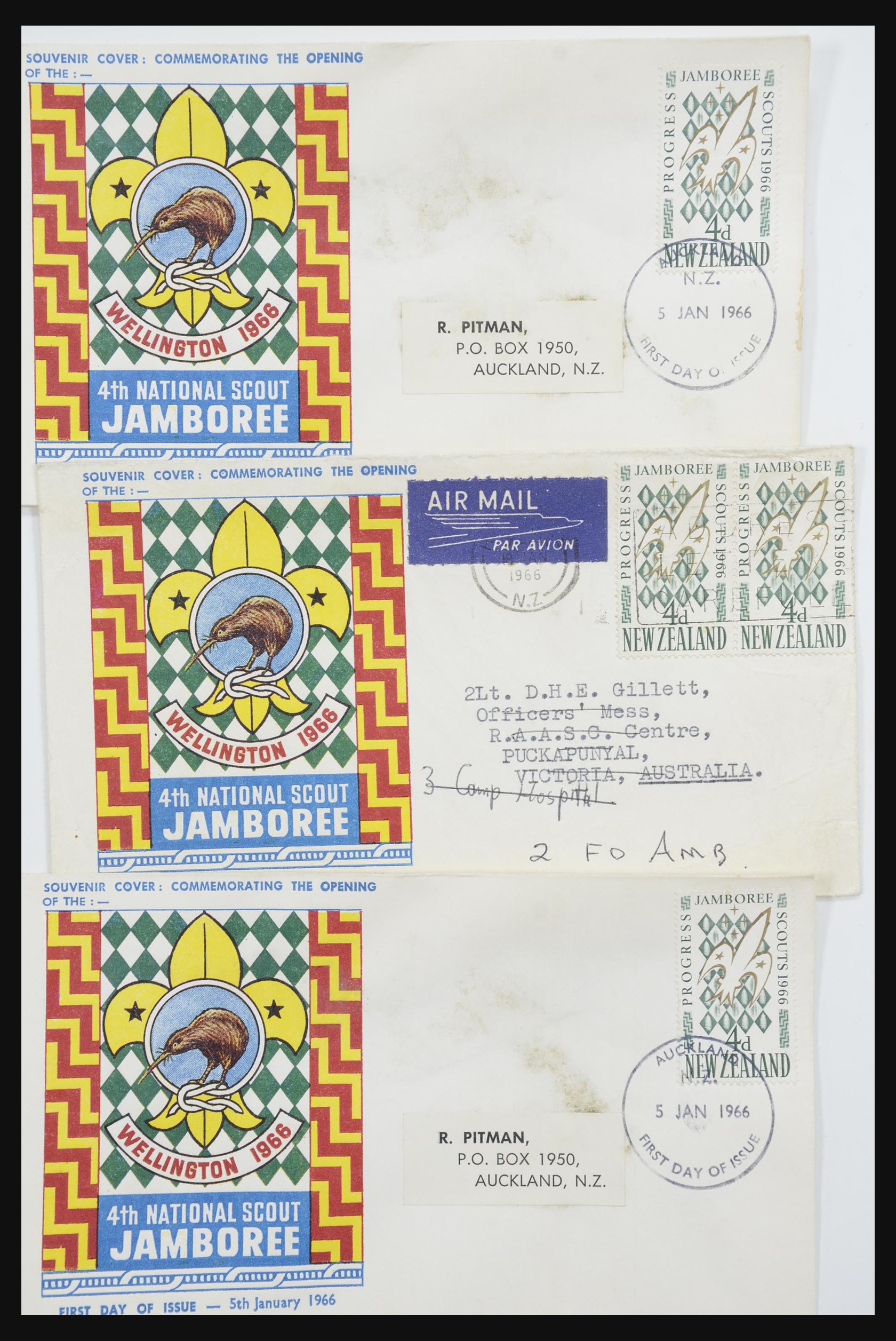 31951 091 - 31951 Nieuw Zeeland FDC's ca. 1960-1970.