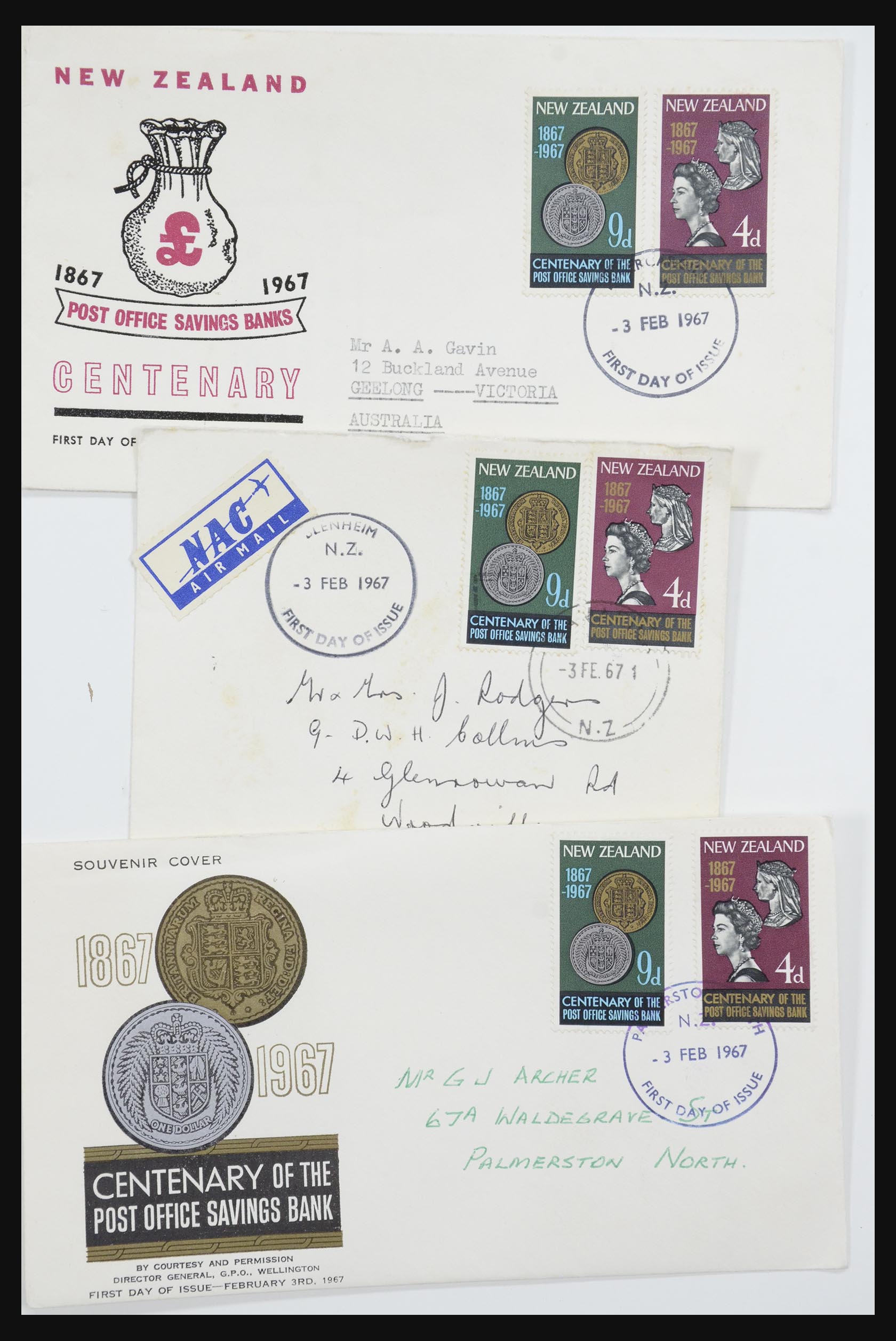 31951 096 - 31951 Nieuw Zeeland FDC's ca. 1960-1970.