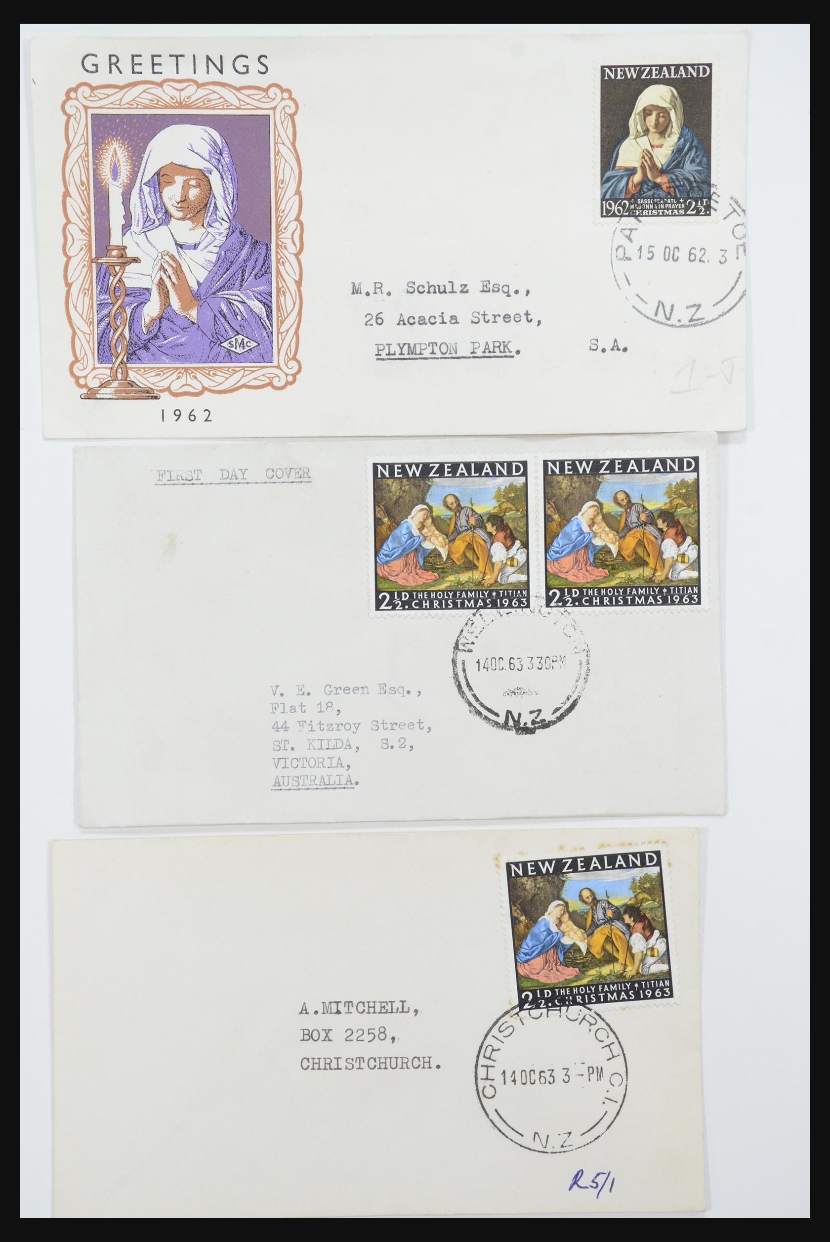 31951 401 - 31951 Nieuw Zeeland FDC's ca. 1960-1970.