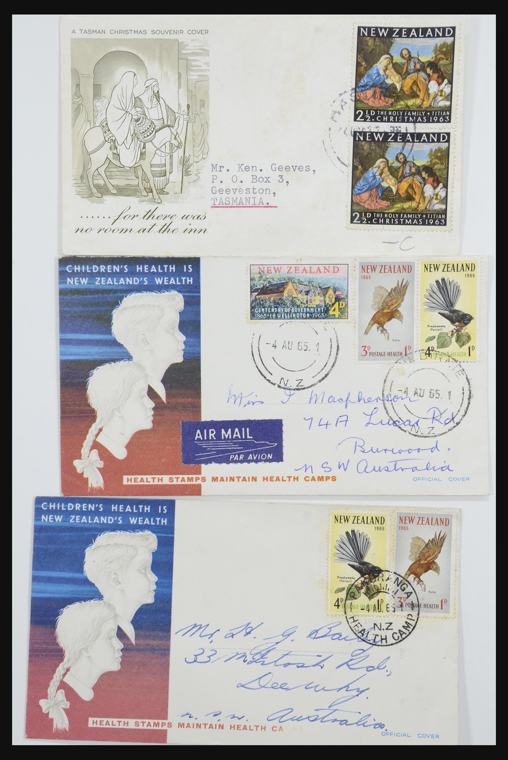 31951 405 - 31951 Nieuw Zeeland FDC's ca. 1960-1970.