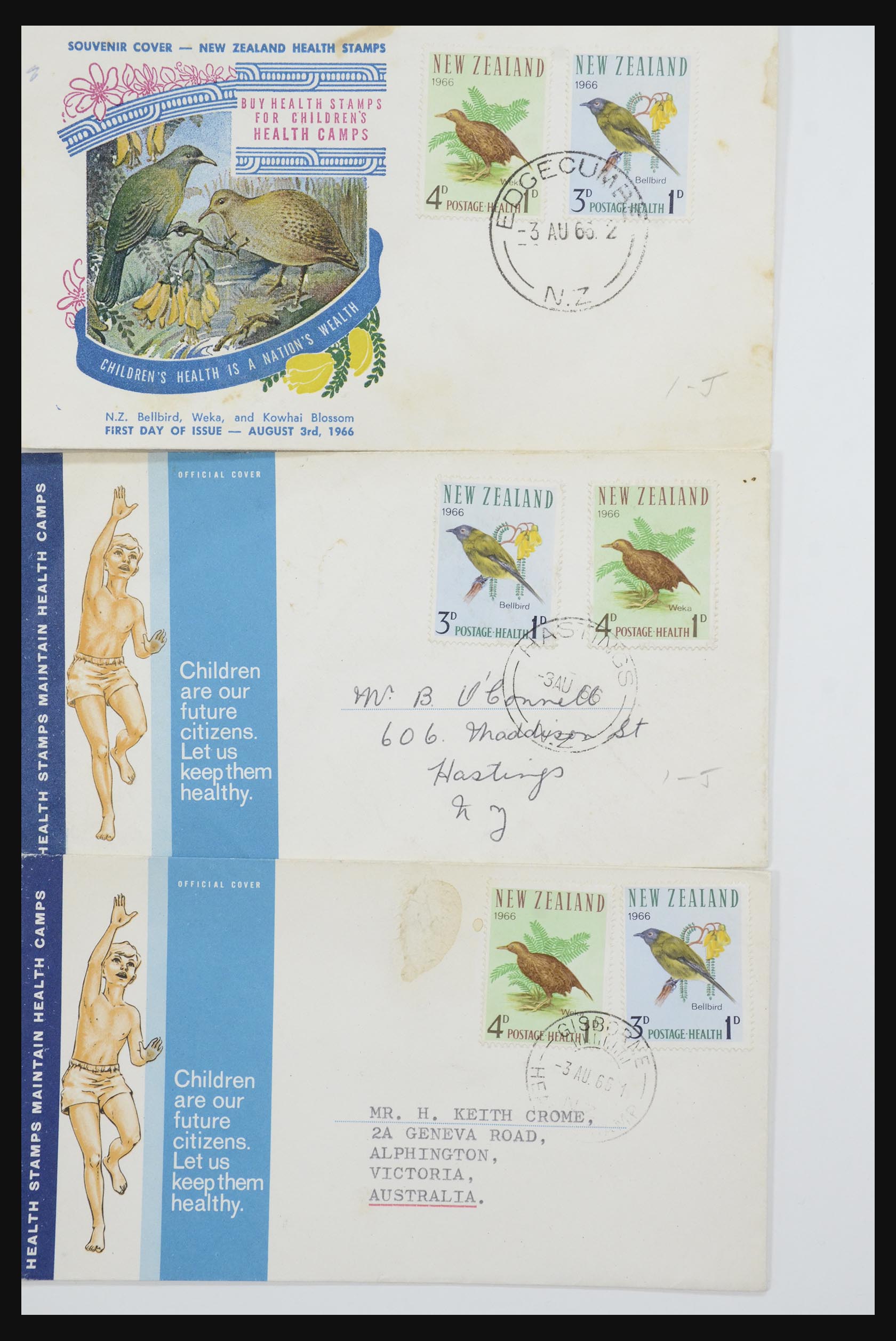 31951 409 - 31951 Nieuw Zeeland FDC's ca. 1960-1970.