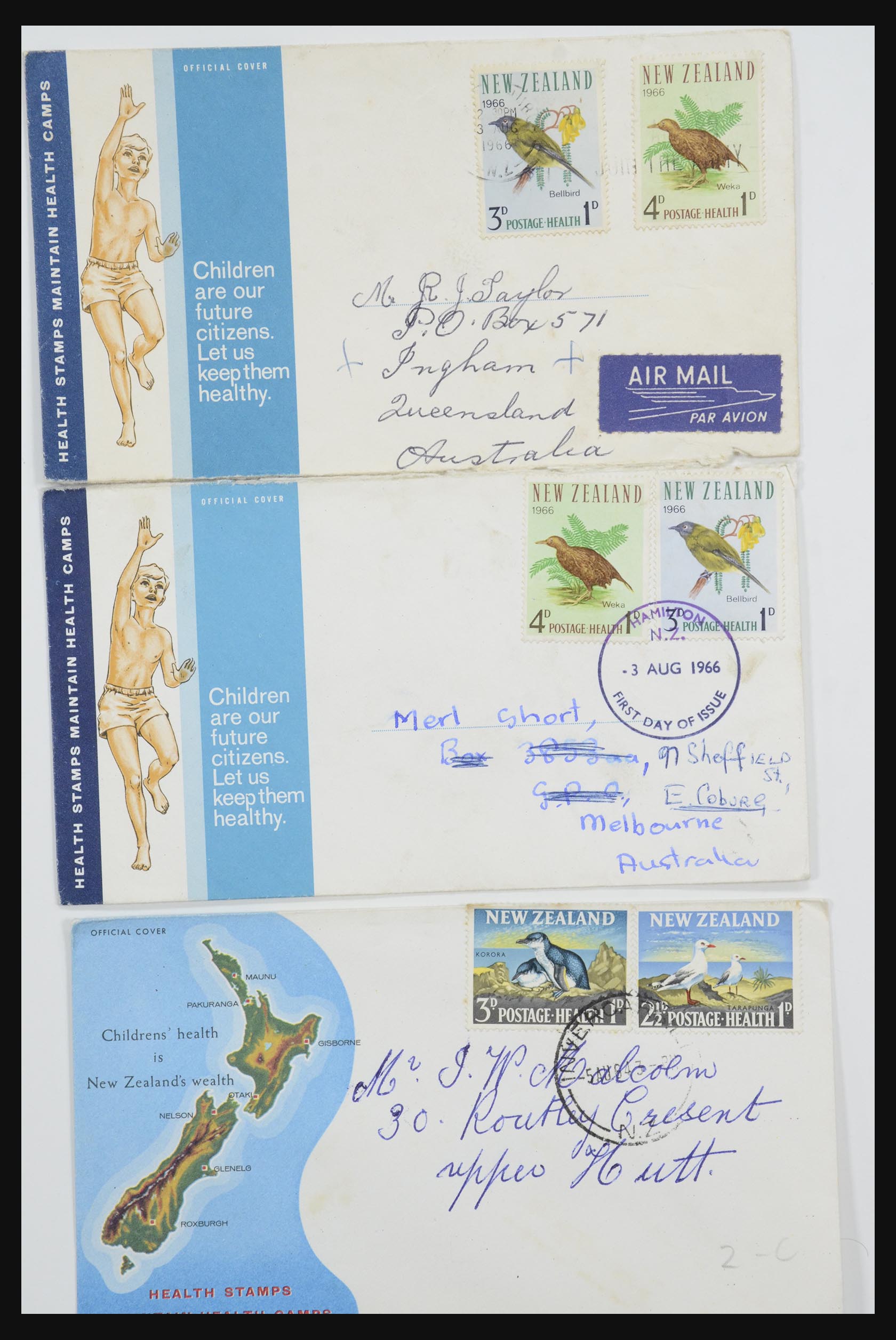 31951 411 - 31951 Nieuw Zeeland FDC's ca. 1960-1970.