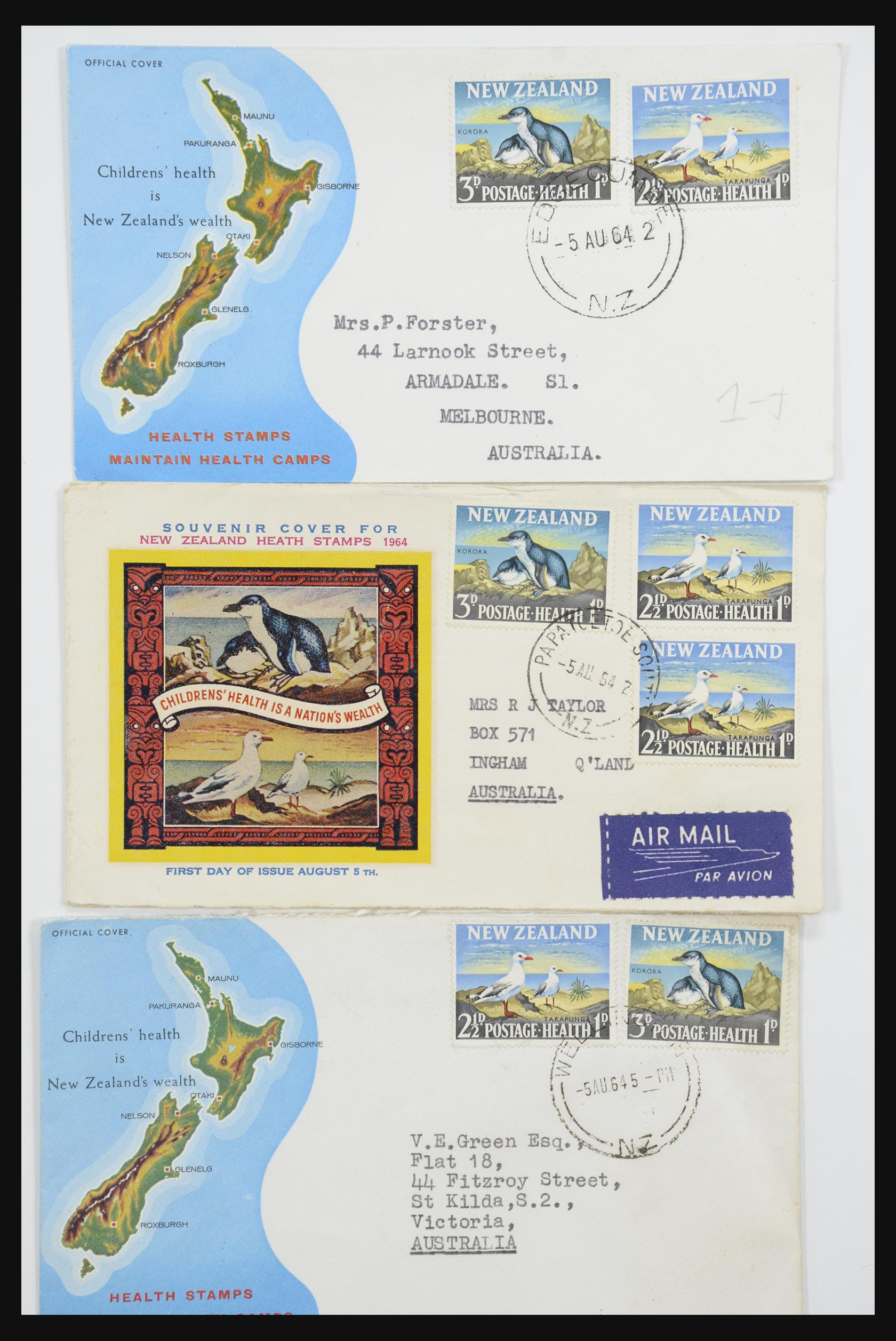 31951 413 - 31951 Nieuw Zeeland FDC's ca. 1960-1970.