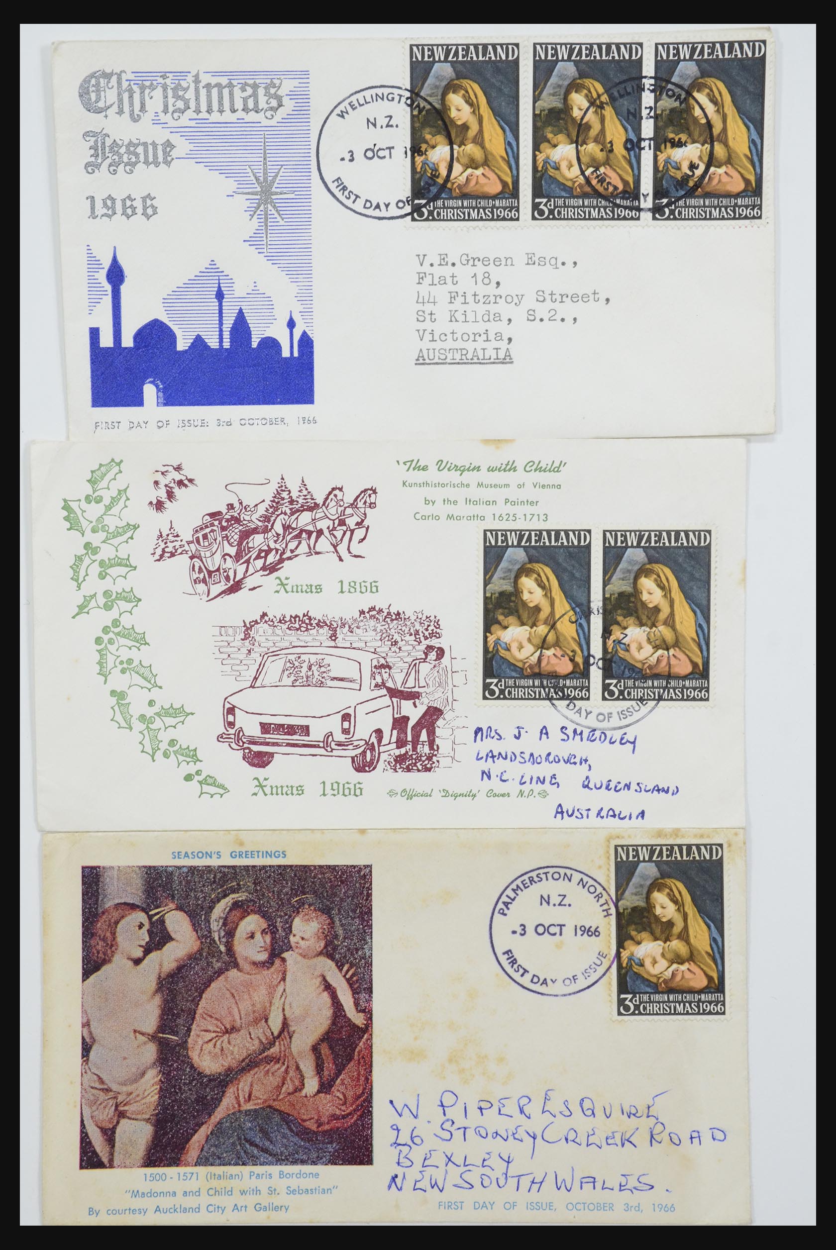 31951 443 - 31951 Nieuw Zeeland FDC's ca. 1960-1970.