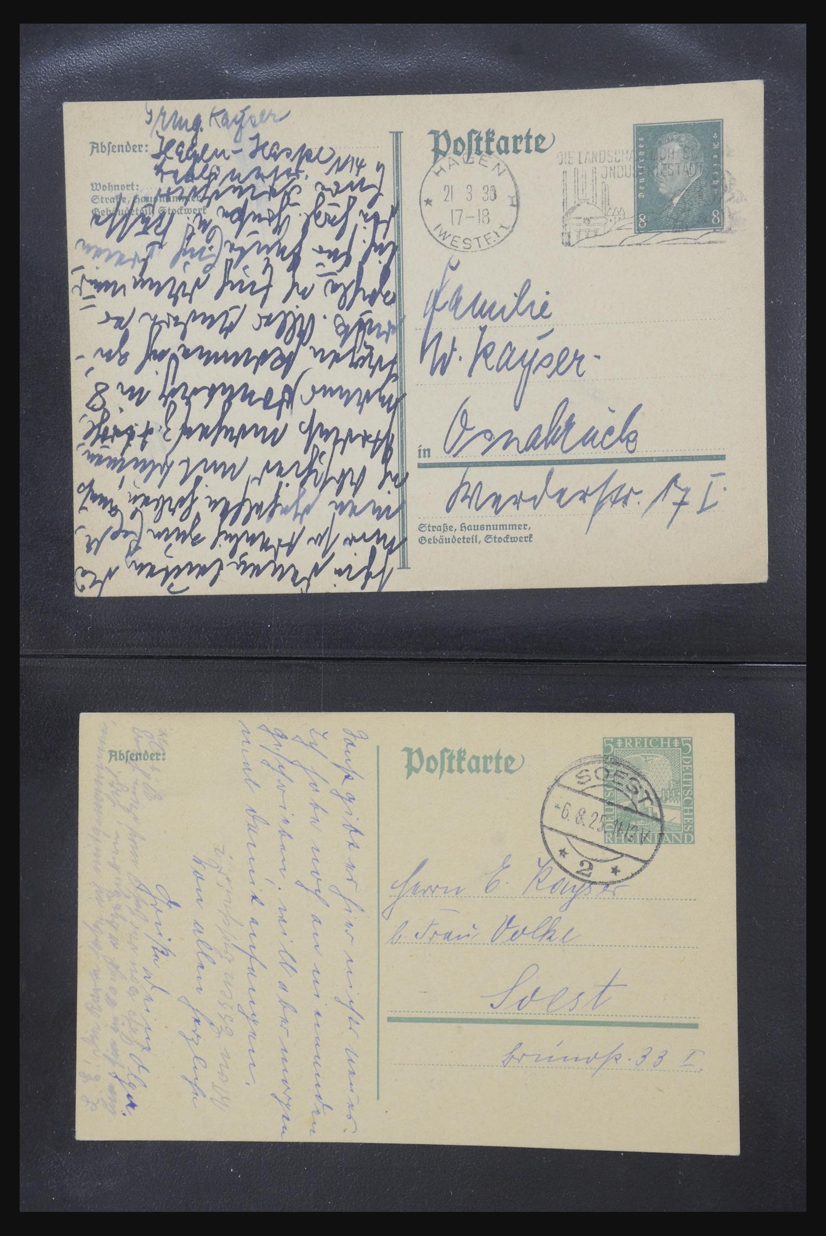 31952 423 - 31952 German Reich cards.