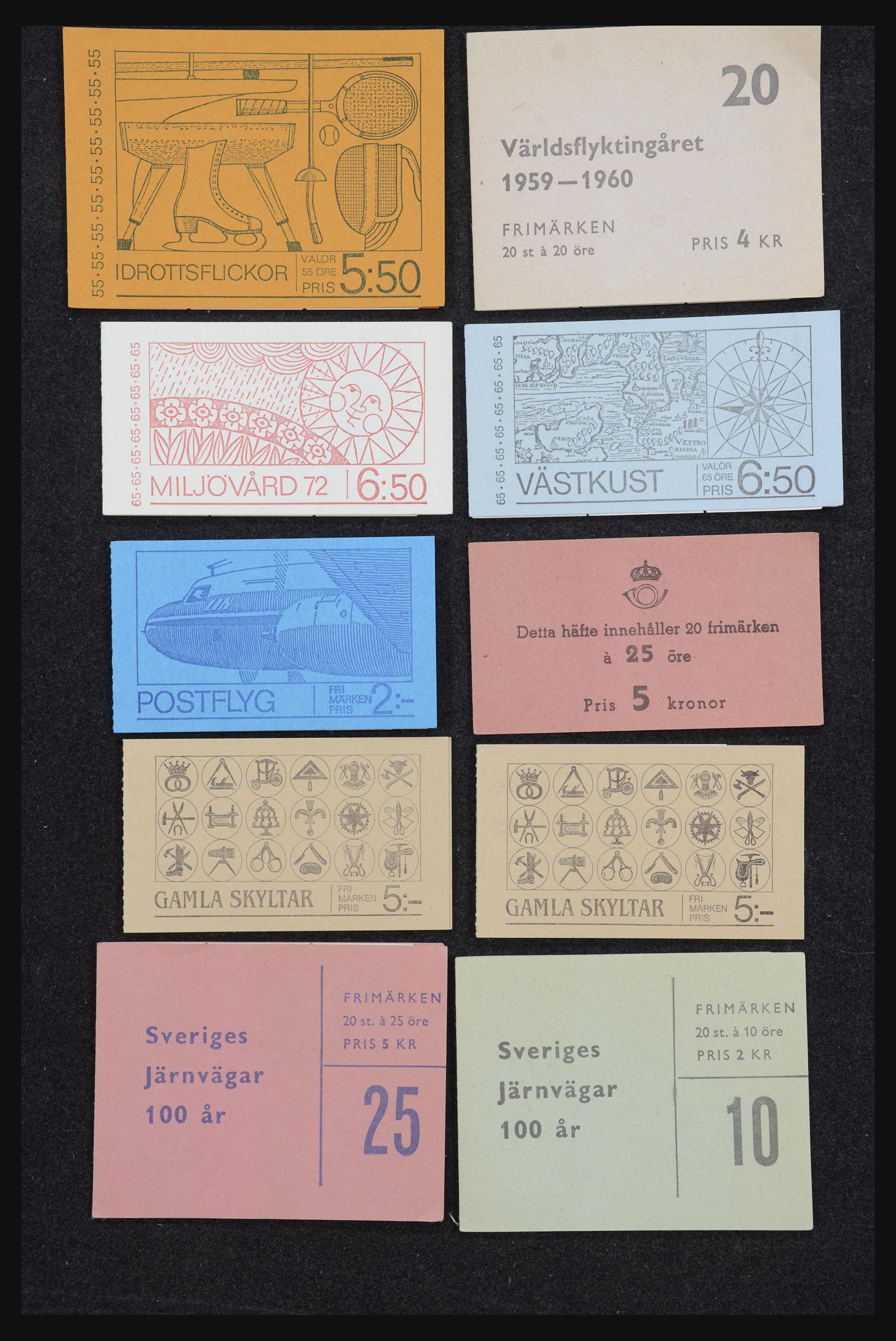 32026 065 - 32026 Zweden postzegelboekjes 1949-1990.