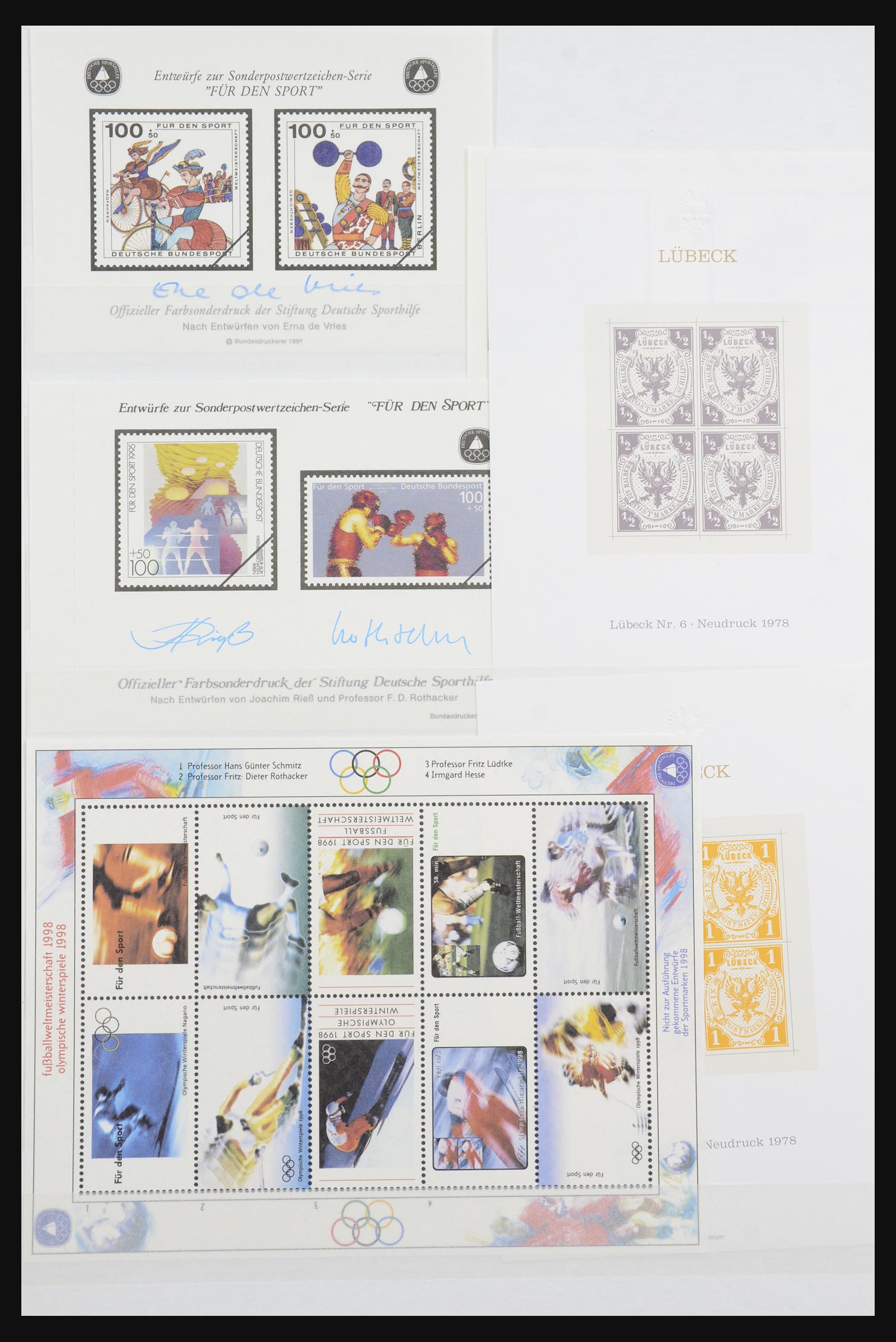 32050 002 - 32050 Bundespost special sheets 1980-2010.
