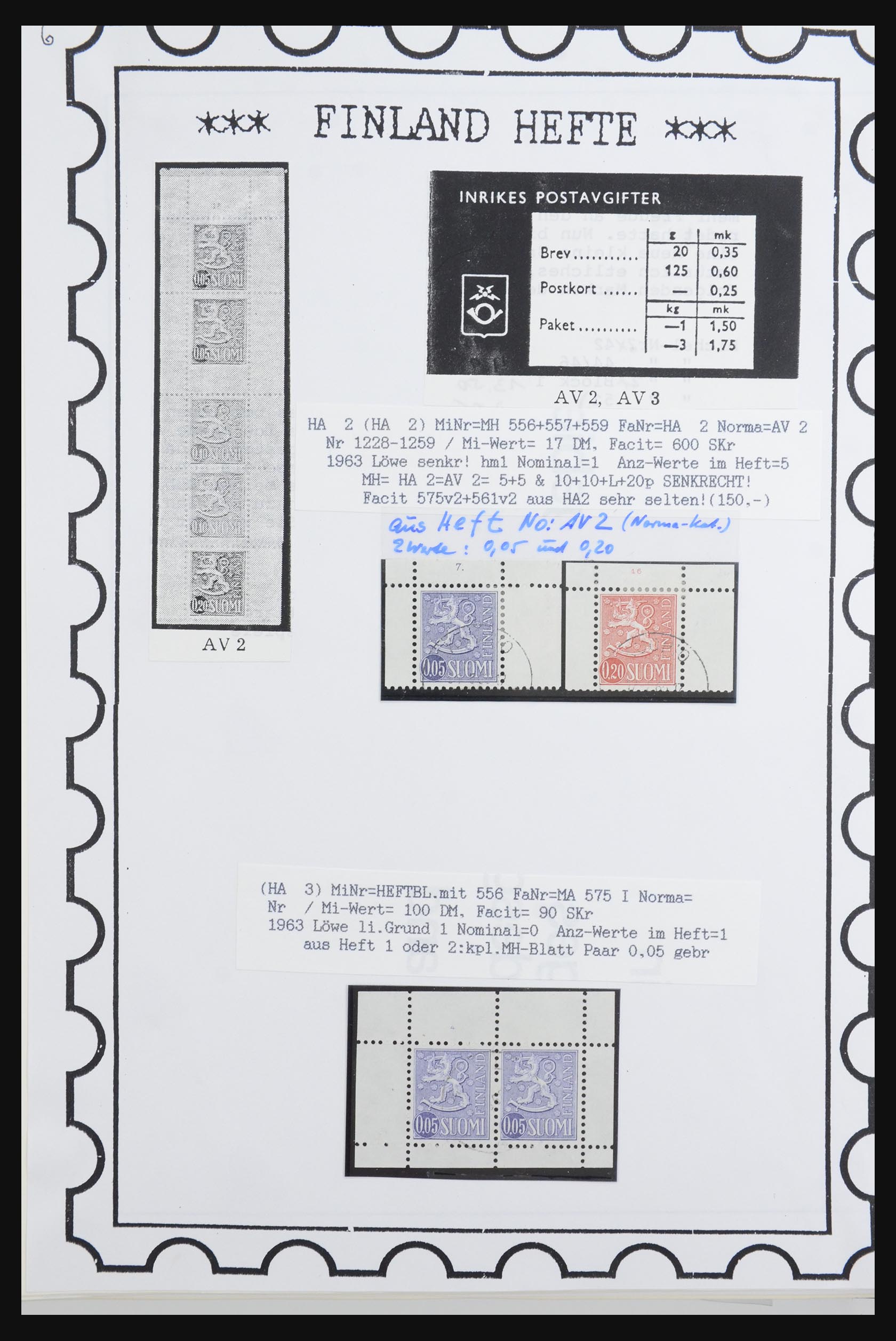 32082 003 - 32082 Finland postzegelboekjes 1939-1995.