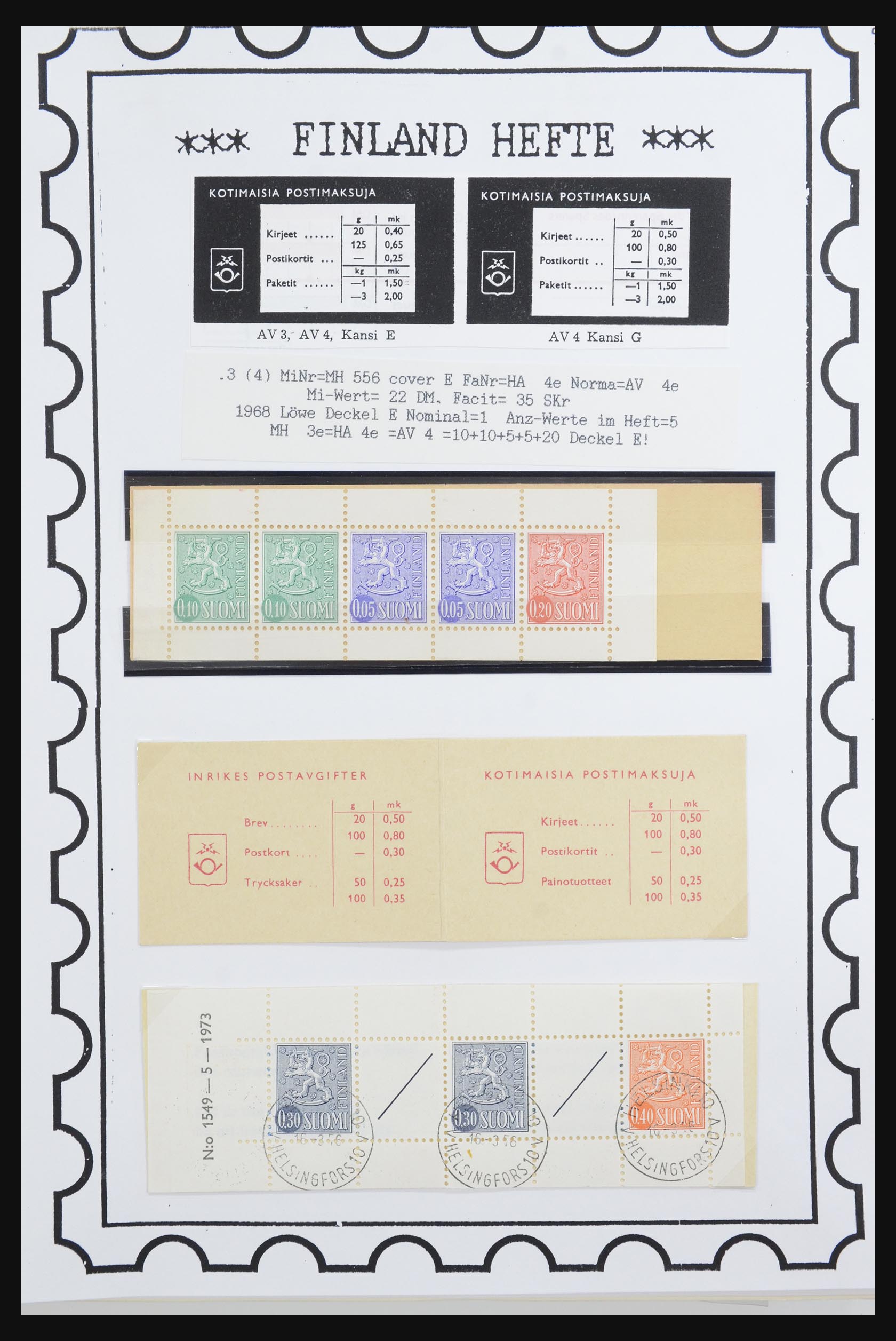 32082 005 - 32082 Finland postzegelboekjes 1939-1995.
