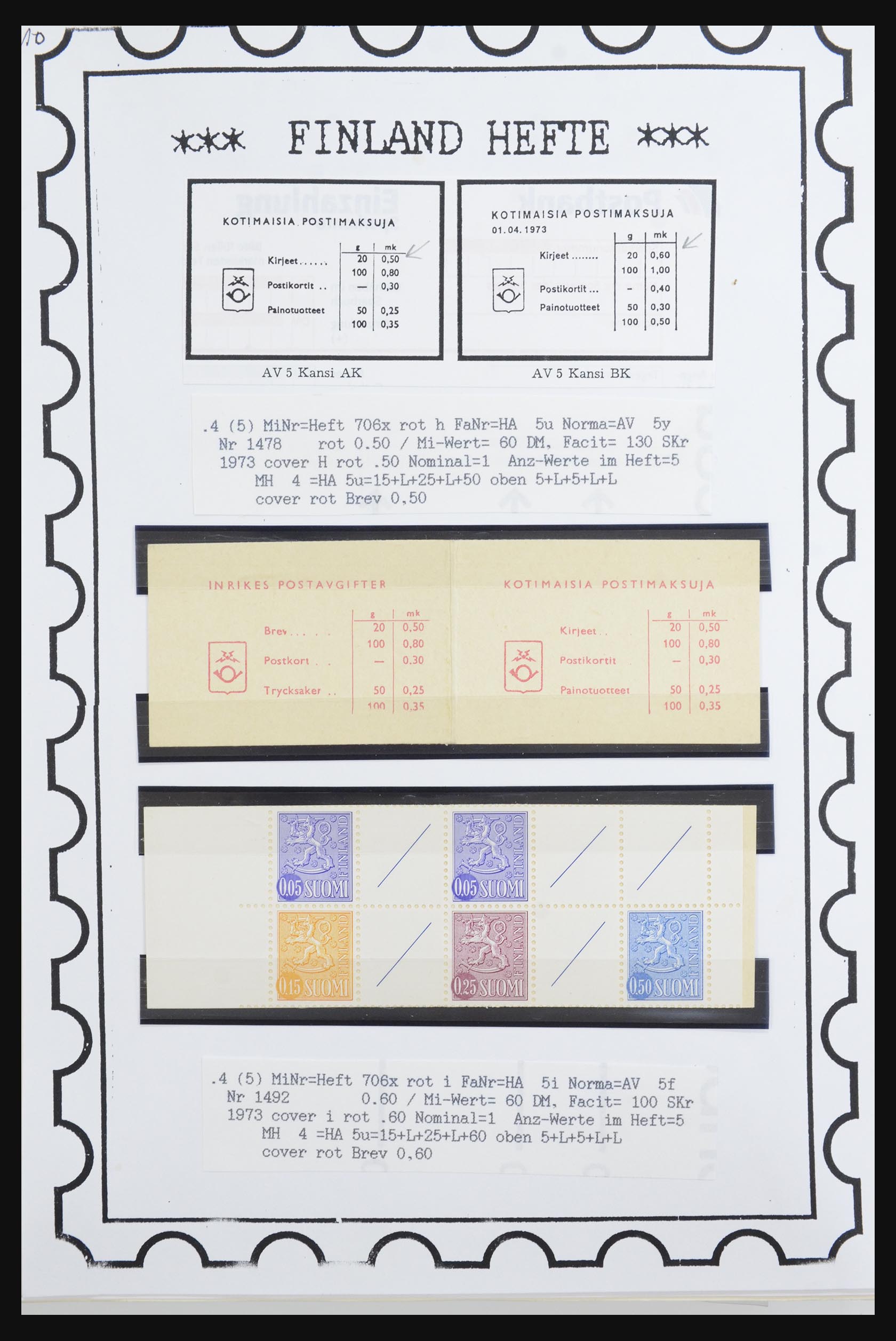 32082 006 - 32082 Finland postzegelboekjes 1939-1995.