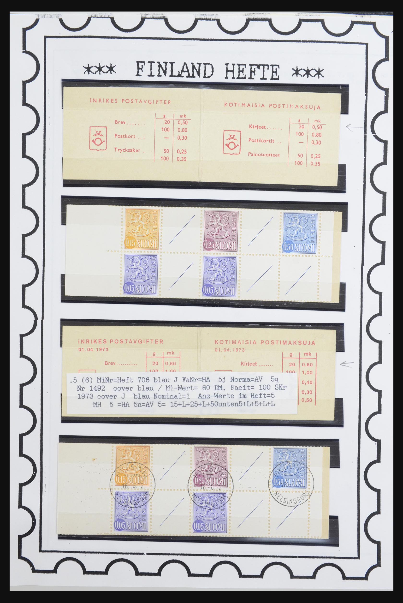 32082 007 - 32082 Finland postzegelboekjes 1939-1995.