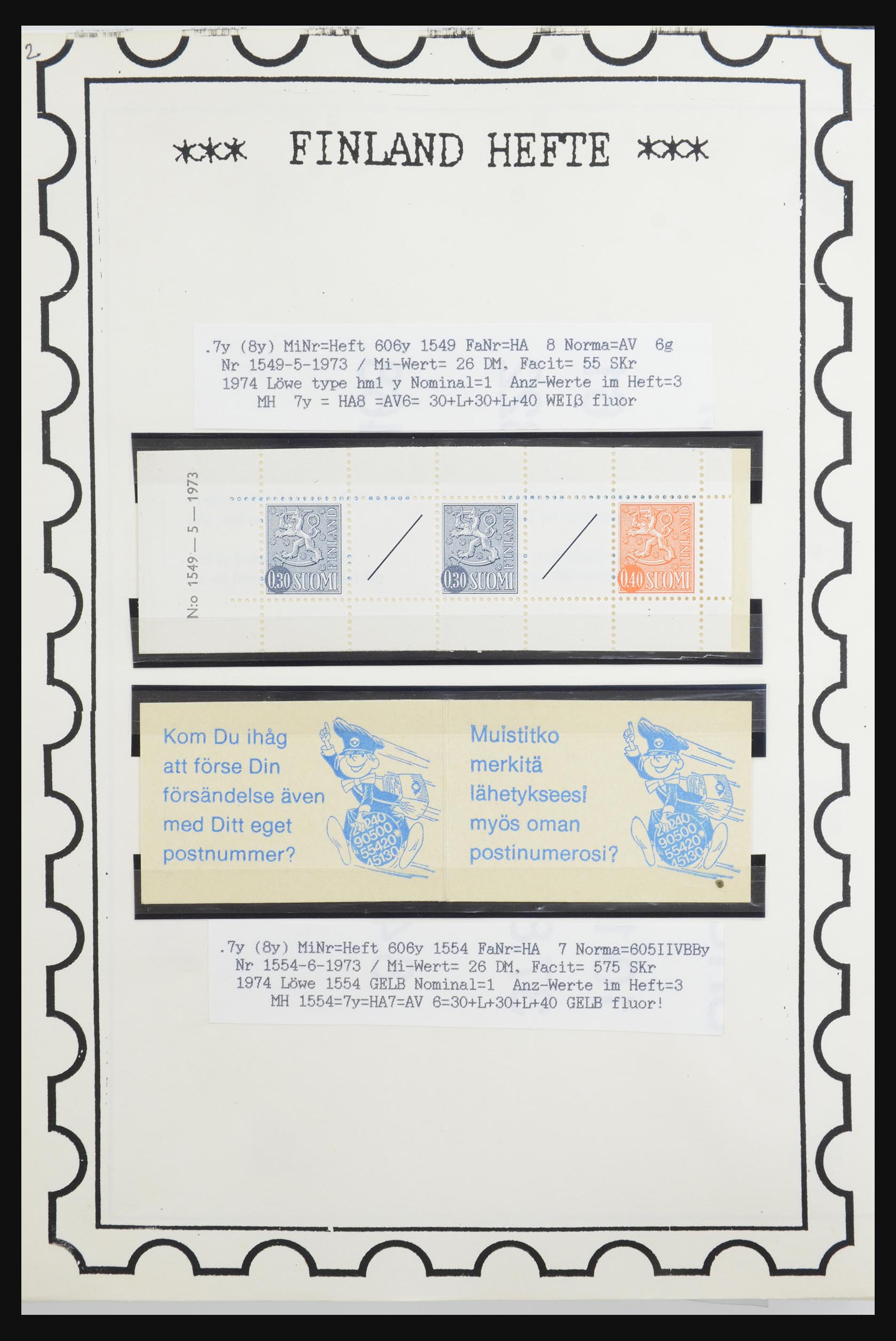 32082 008 - 32082 Finland postzegelboekjes 1939-1995.
