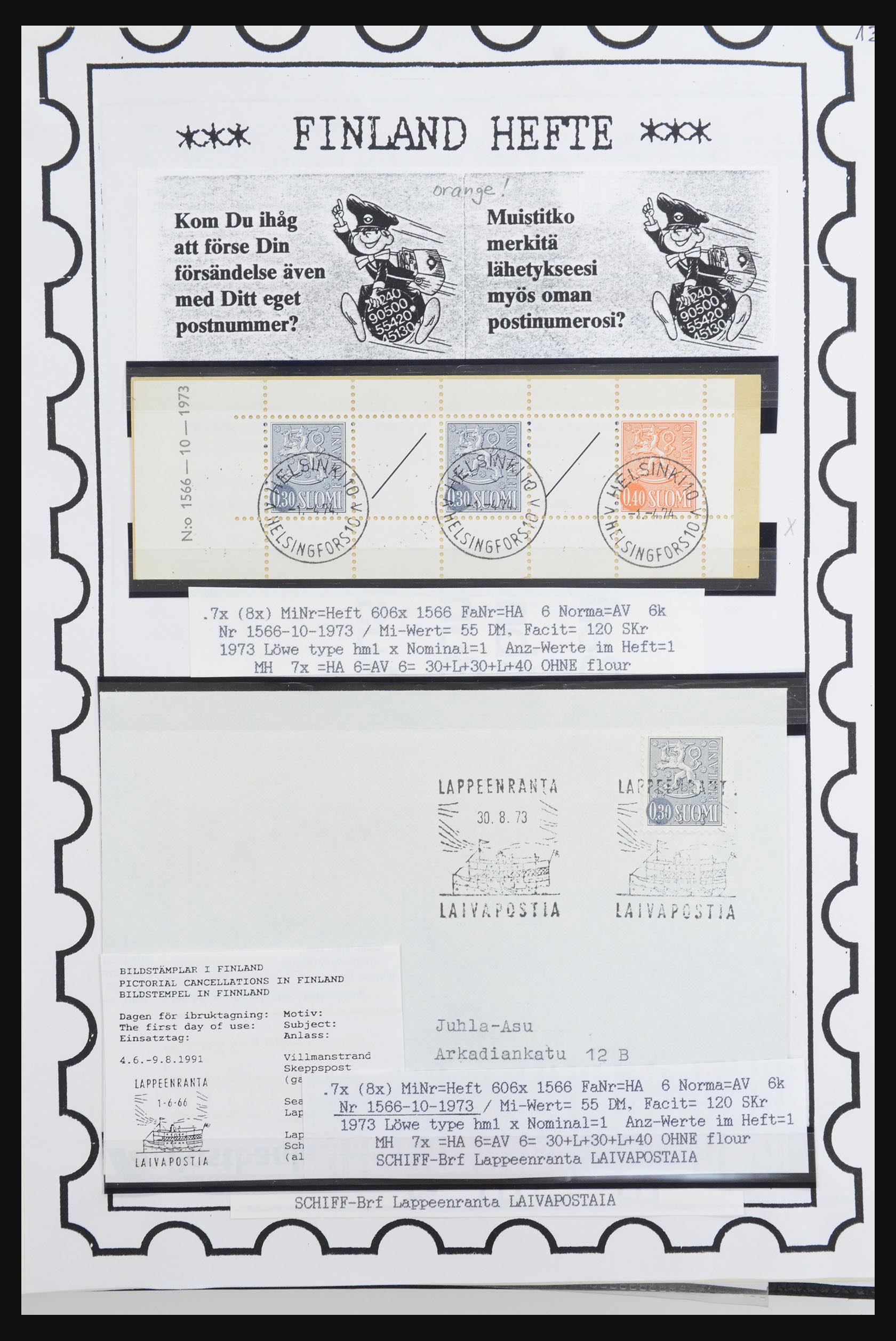 32082 009 - 32082 Finland postzegelboekjes 1939-1995.