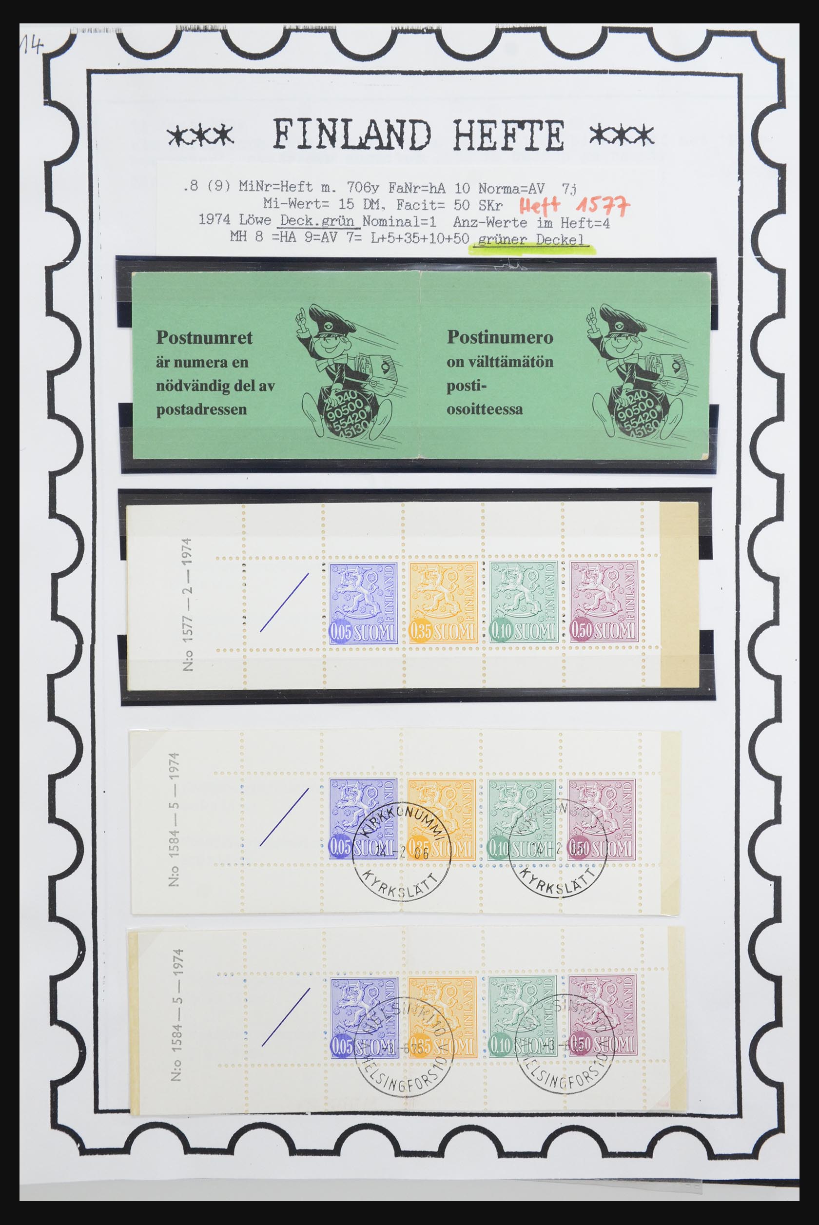 32082 010 - 32082 Finland postzegelboekjes 1939-1995.