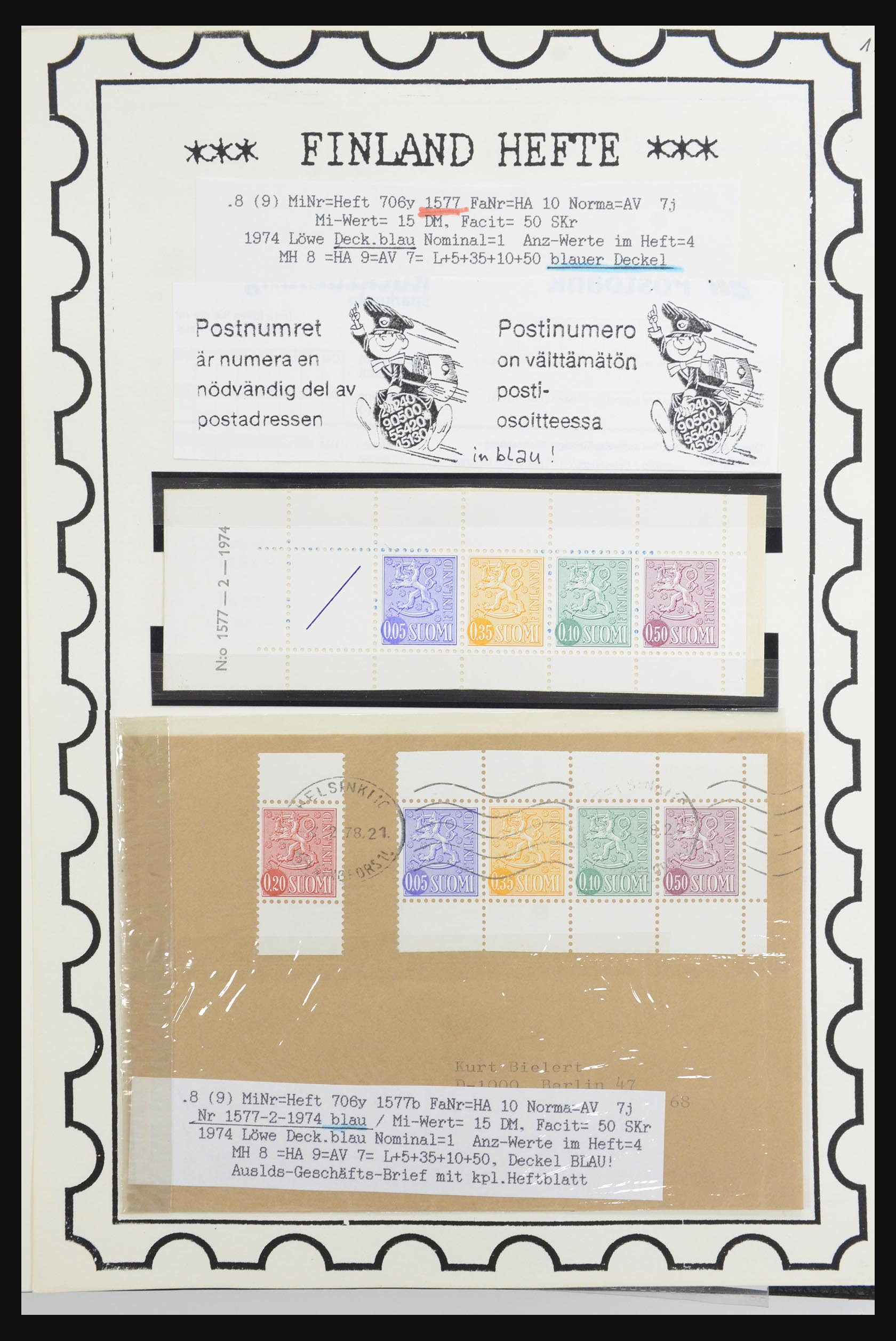32082 011 - 32082 Finland postzegelboekjes 1939-1995.