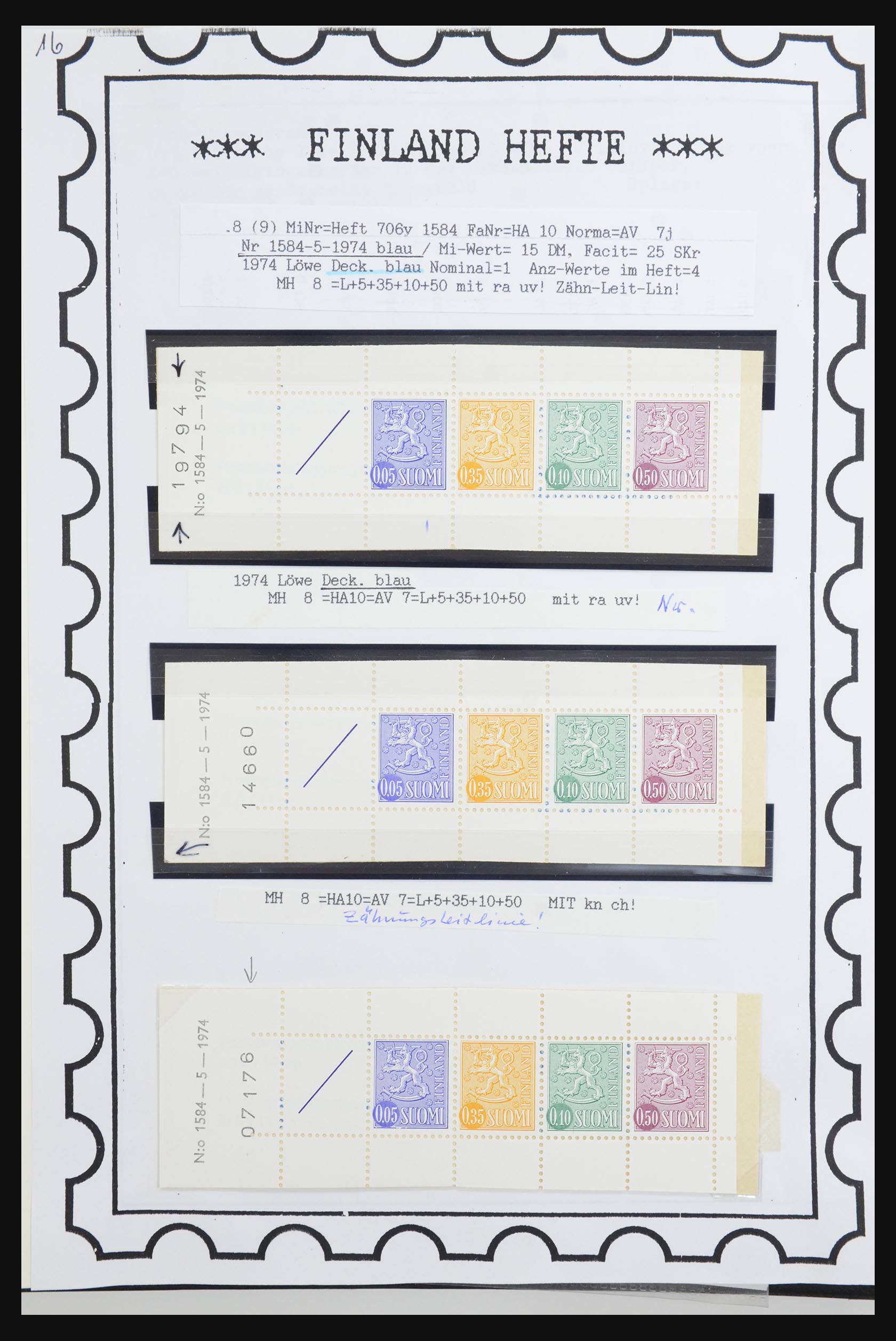 32082 012 - 32082 Finland postzegelboekjes 1939-1995.