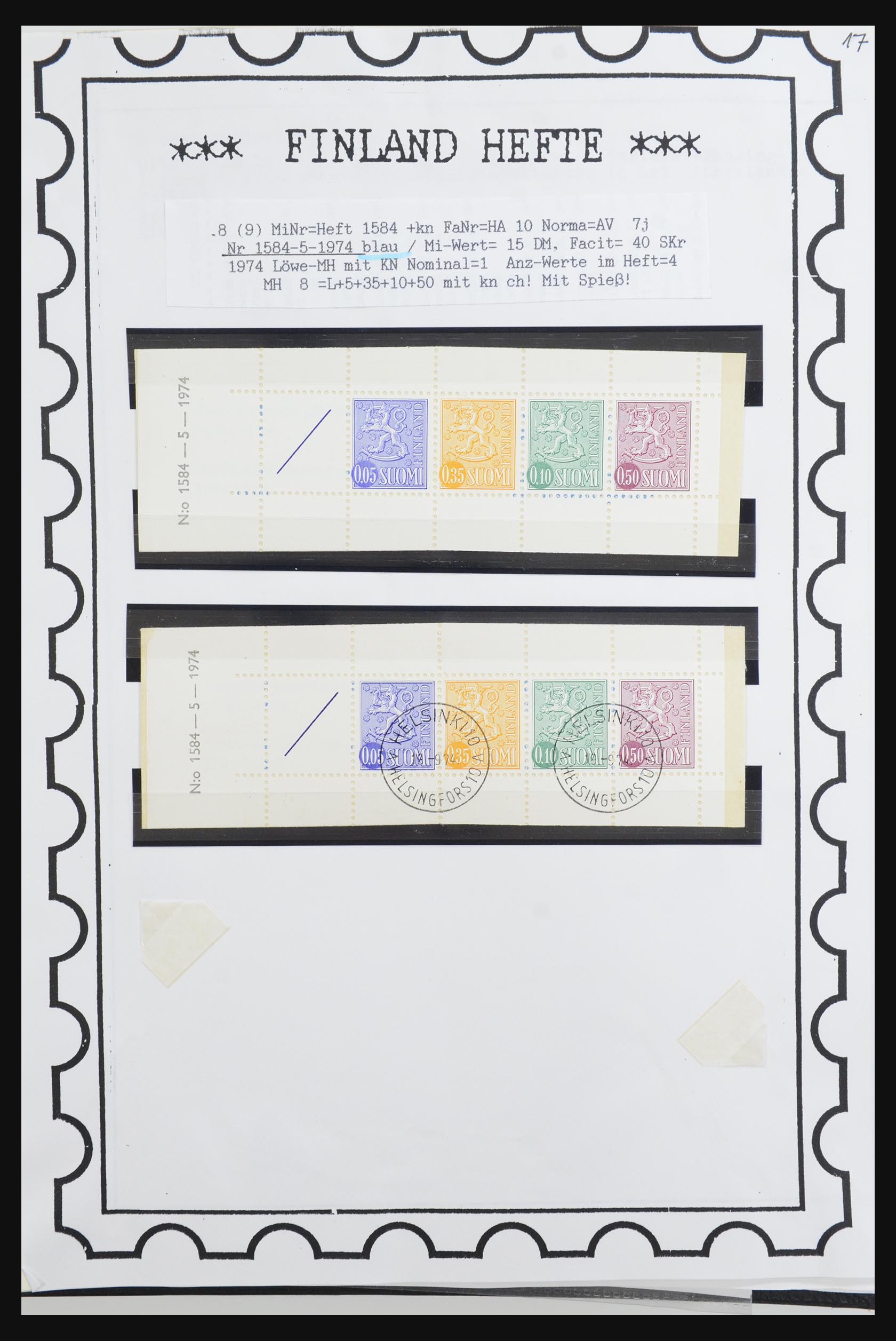 32082 013 - 32082 Finland postzegelboekjes 1939-1995.