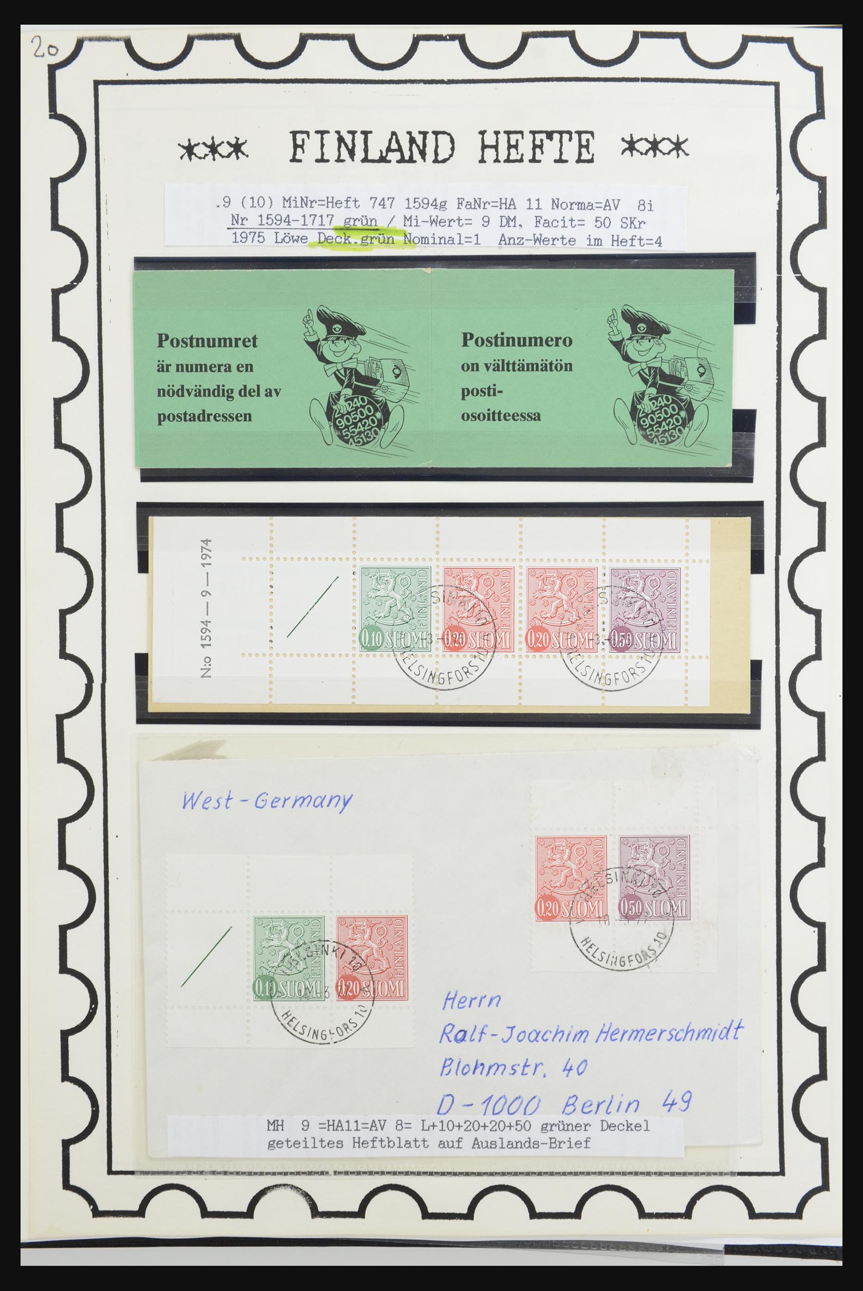 32082 014 - 32082 Finland postzegelboekjes 1939-1995.