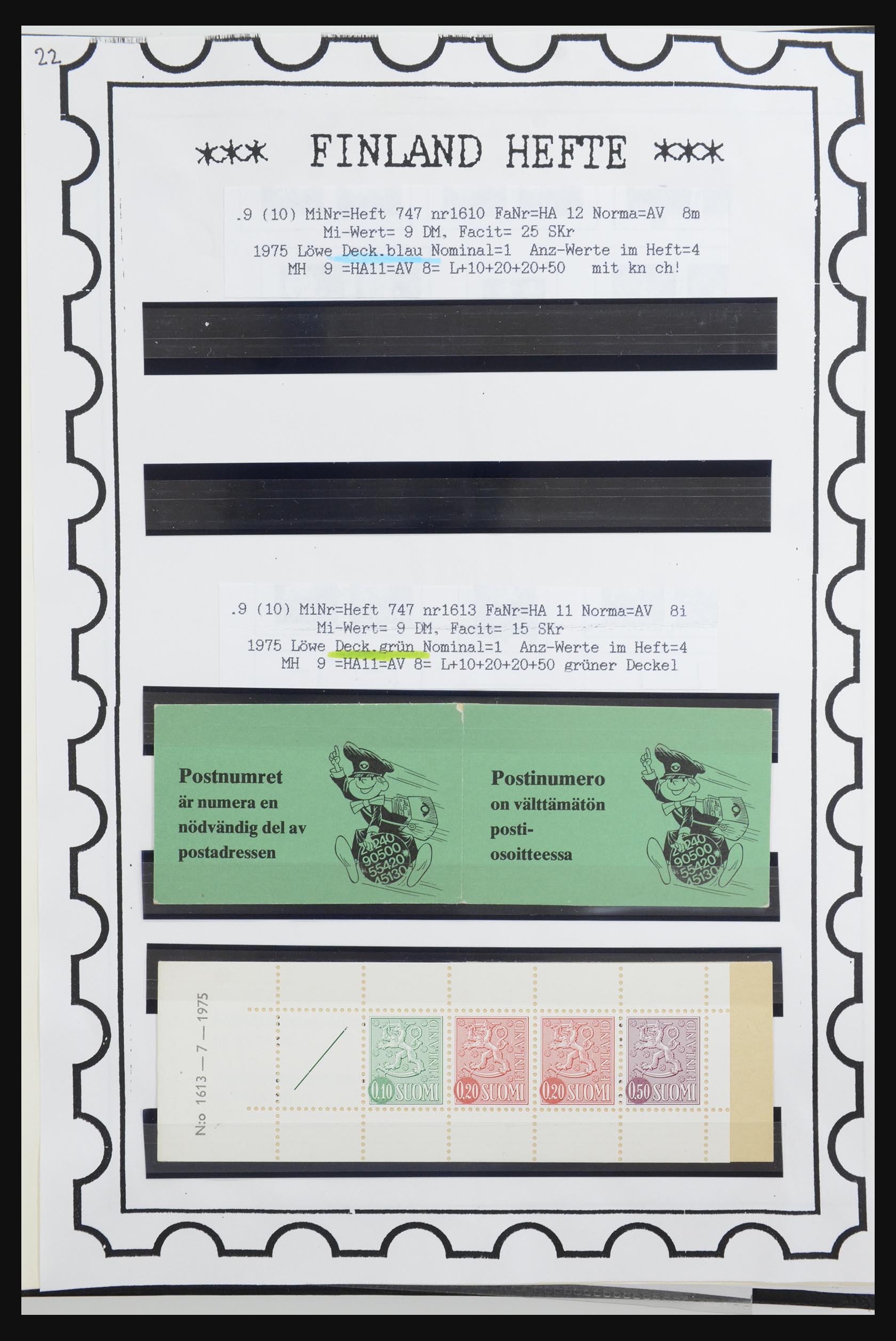 32082 016 - 32082 Finland postzegelboekjes 1939-1995.