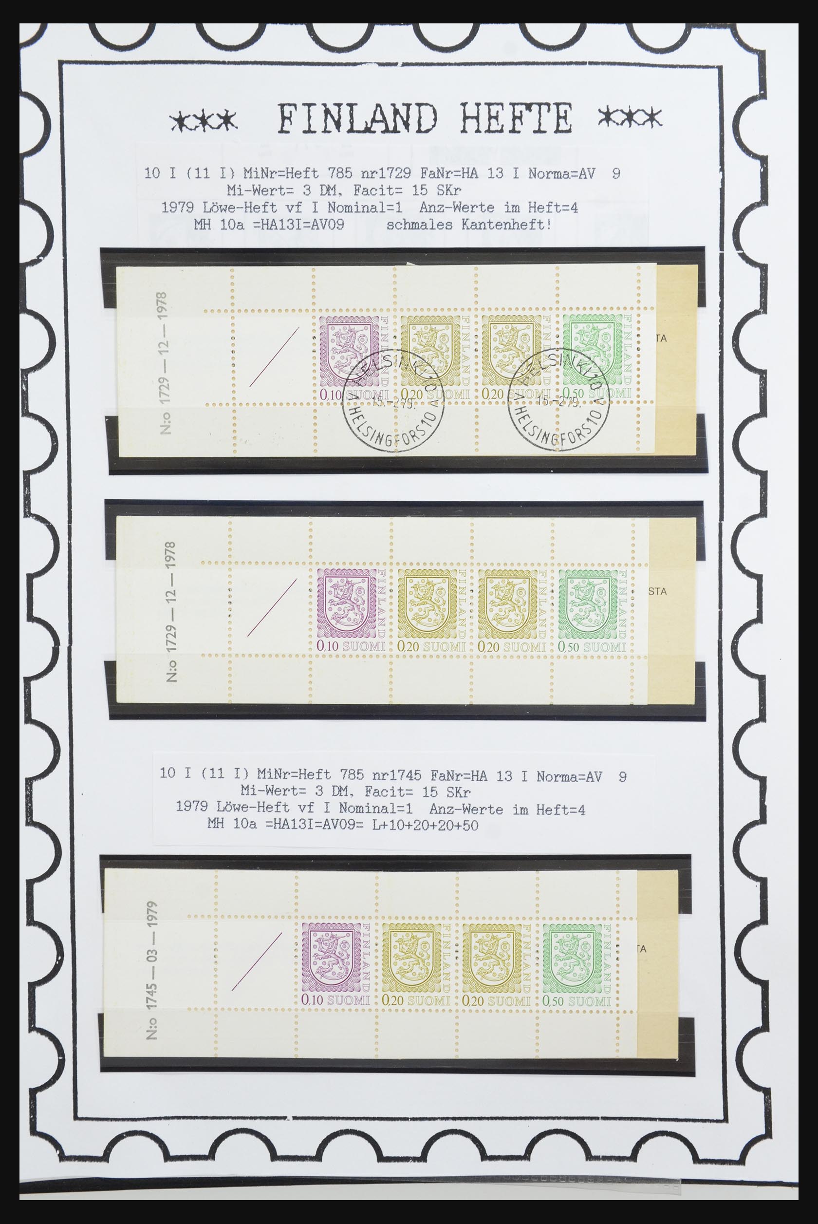 32082 022 - 32082 Finland postzegelboekjes 1939-1995.