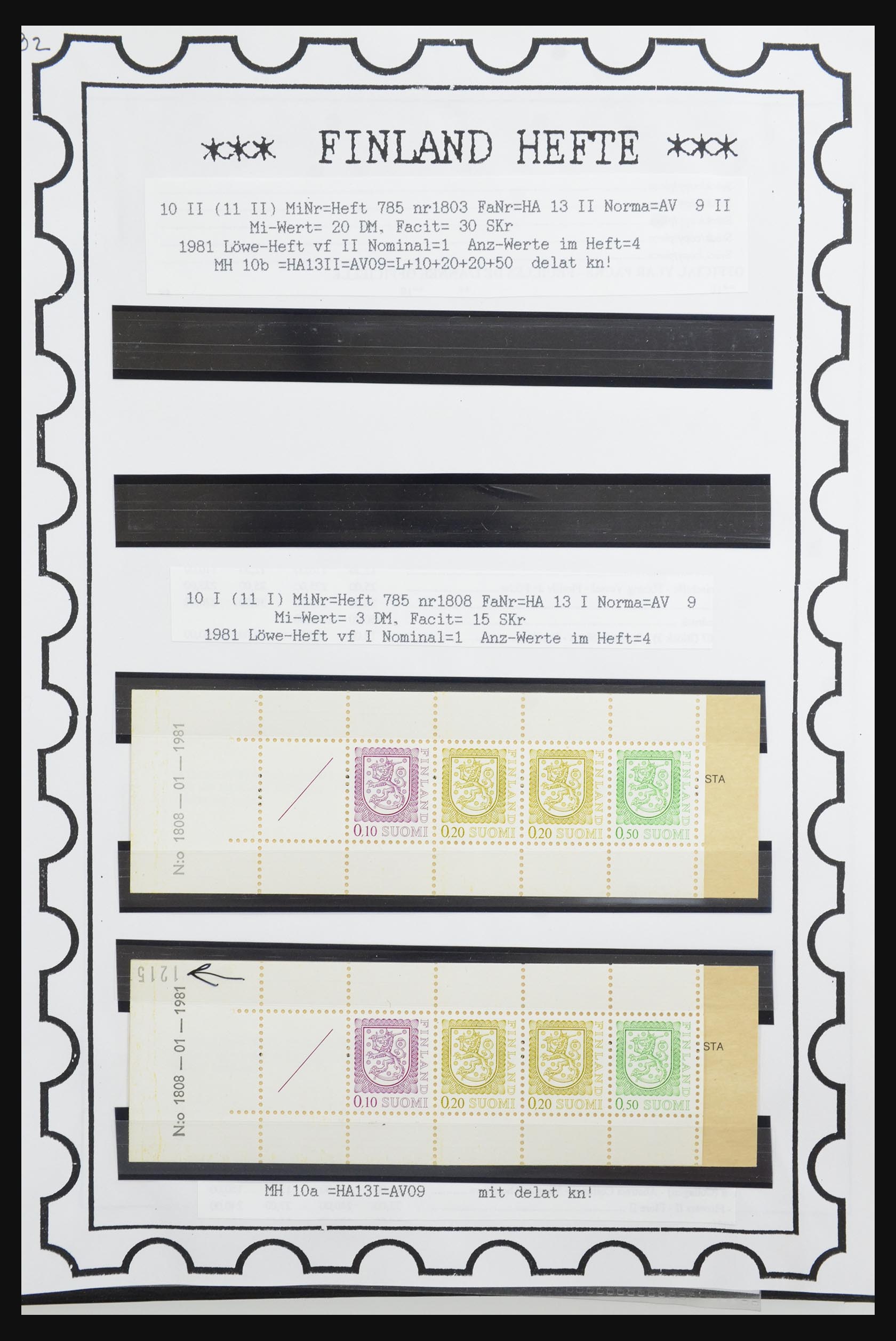 32082 026 - 32082 Finland postzegelboekjes 1939-1995.