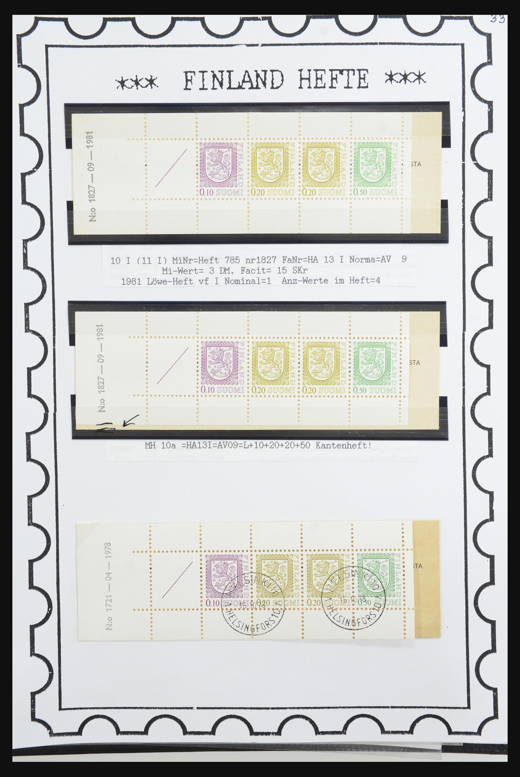32082 027 - 32082 Finland postzegelboekjes 1939-1995.
