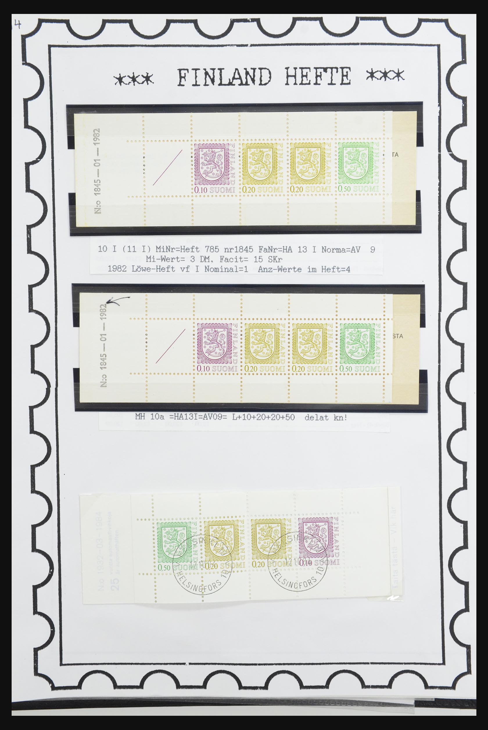 32082 028 - 32082 Finland stamp booklets 1939-1995.
