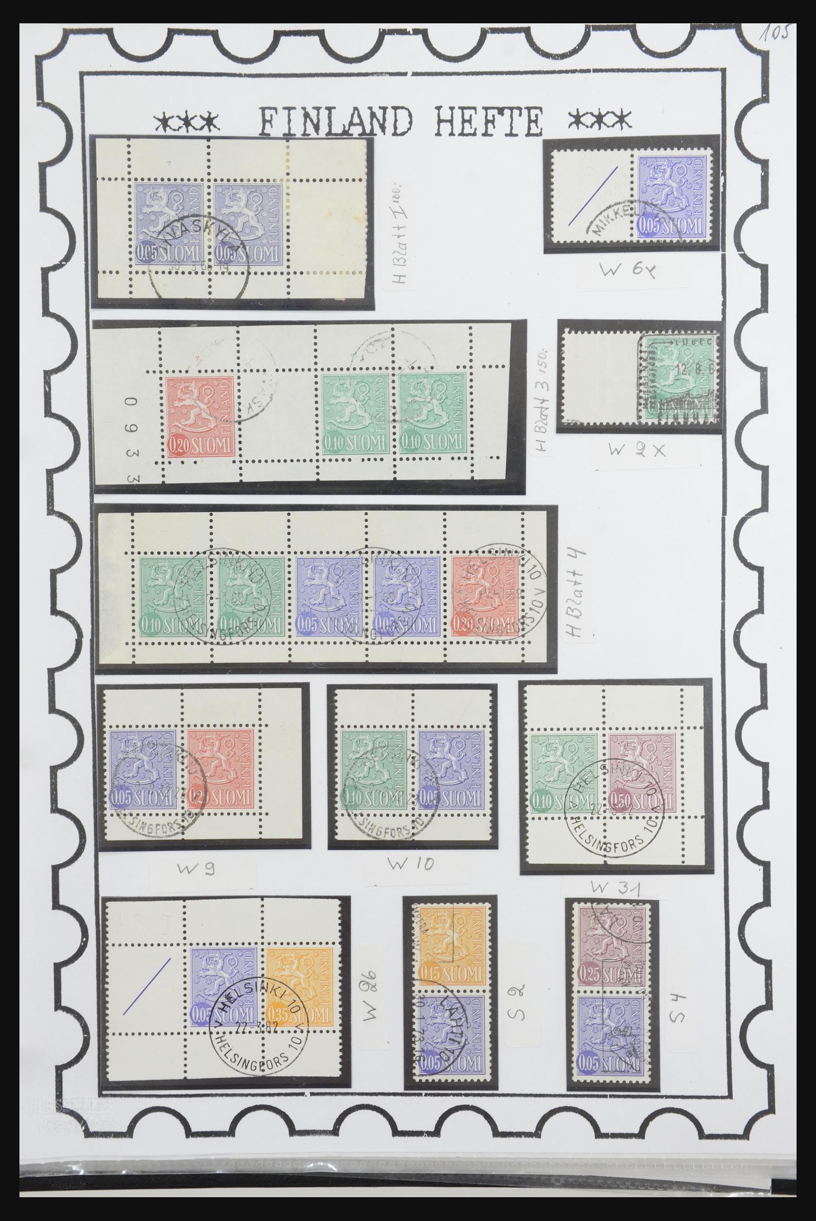 32082 036 - 32082 Finland postzegelboekjes 1939-1995.