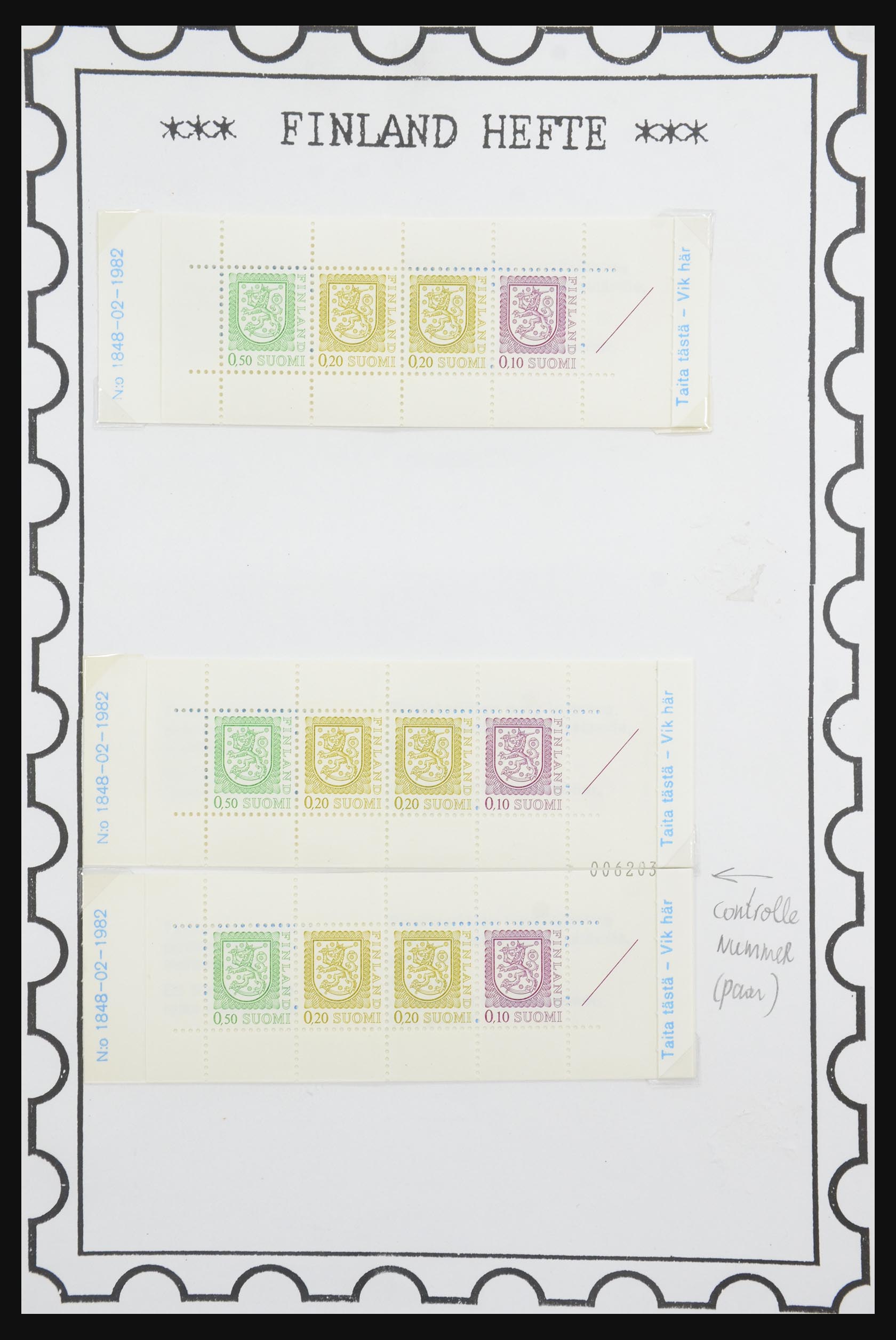 32082 040 - 32082 Finland stamp booklets 1939-1995.