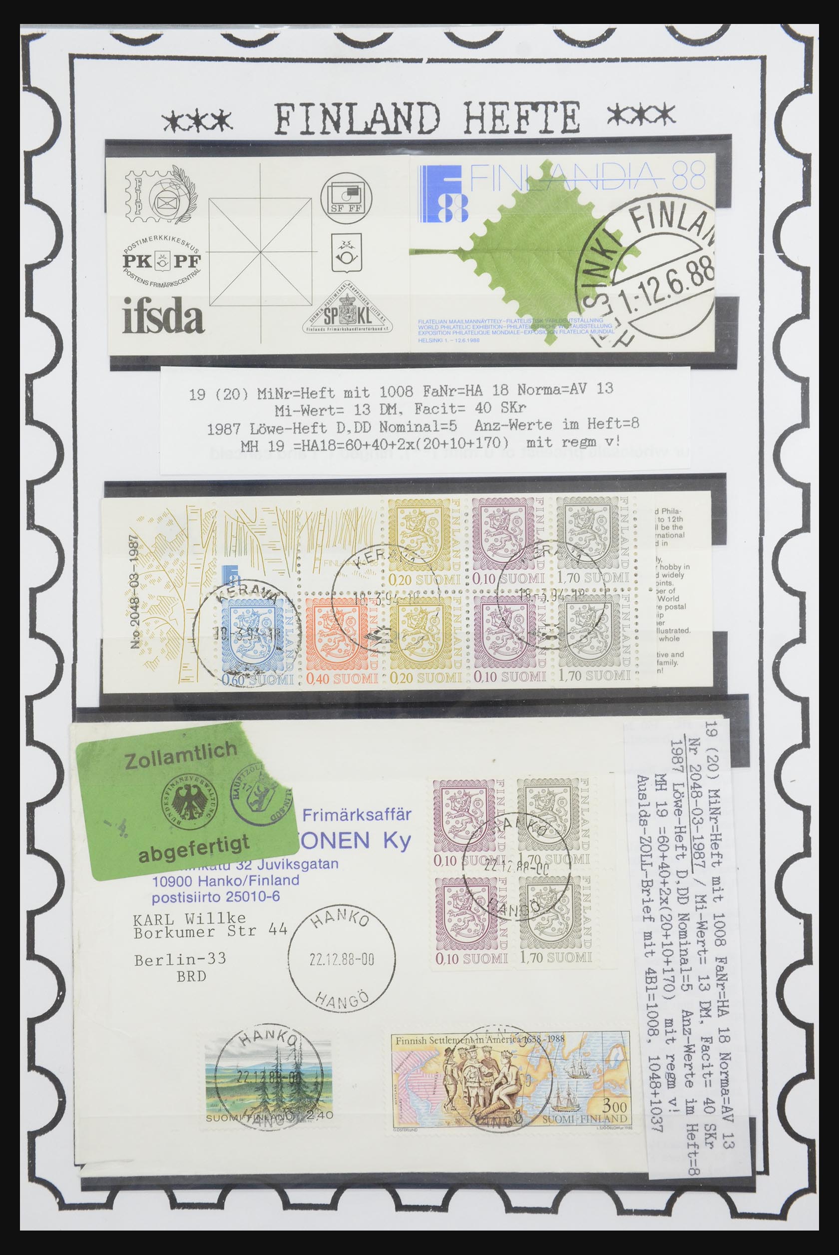 32082 042 - 32082 Finland stamp booklets 1939-1995.